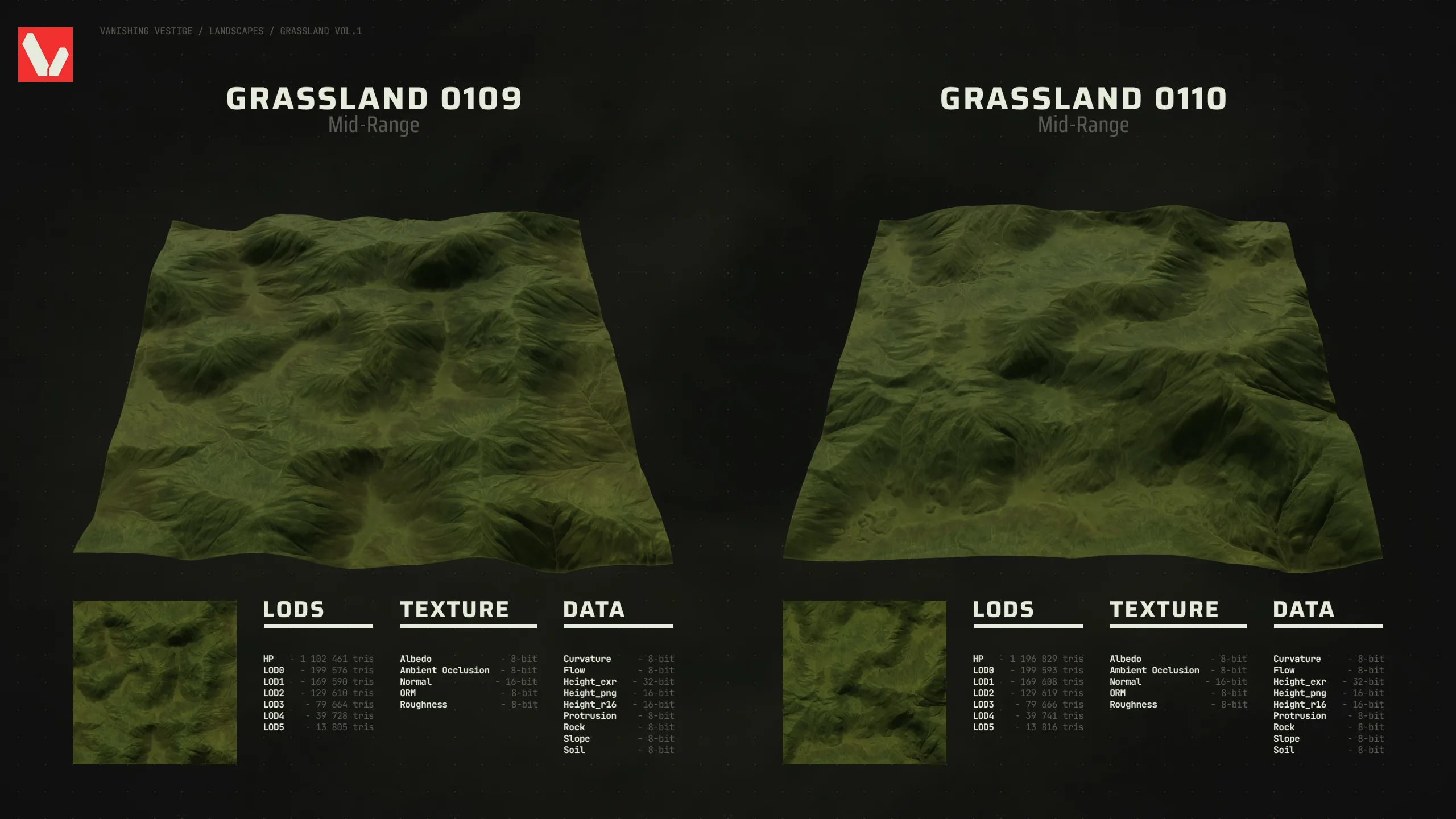 8k Landscapes - Grassland Vol.1