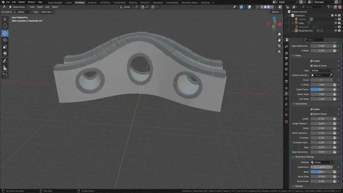 3D Tudor Bridgify - Blender Bridge Geometry Node - Revolutionize Your Bridge Building