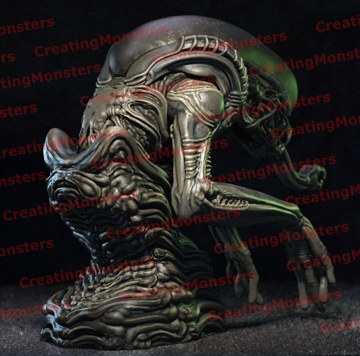 ALIEN STATUE FANART BUST STL 3D PRINT MODEL