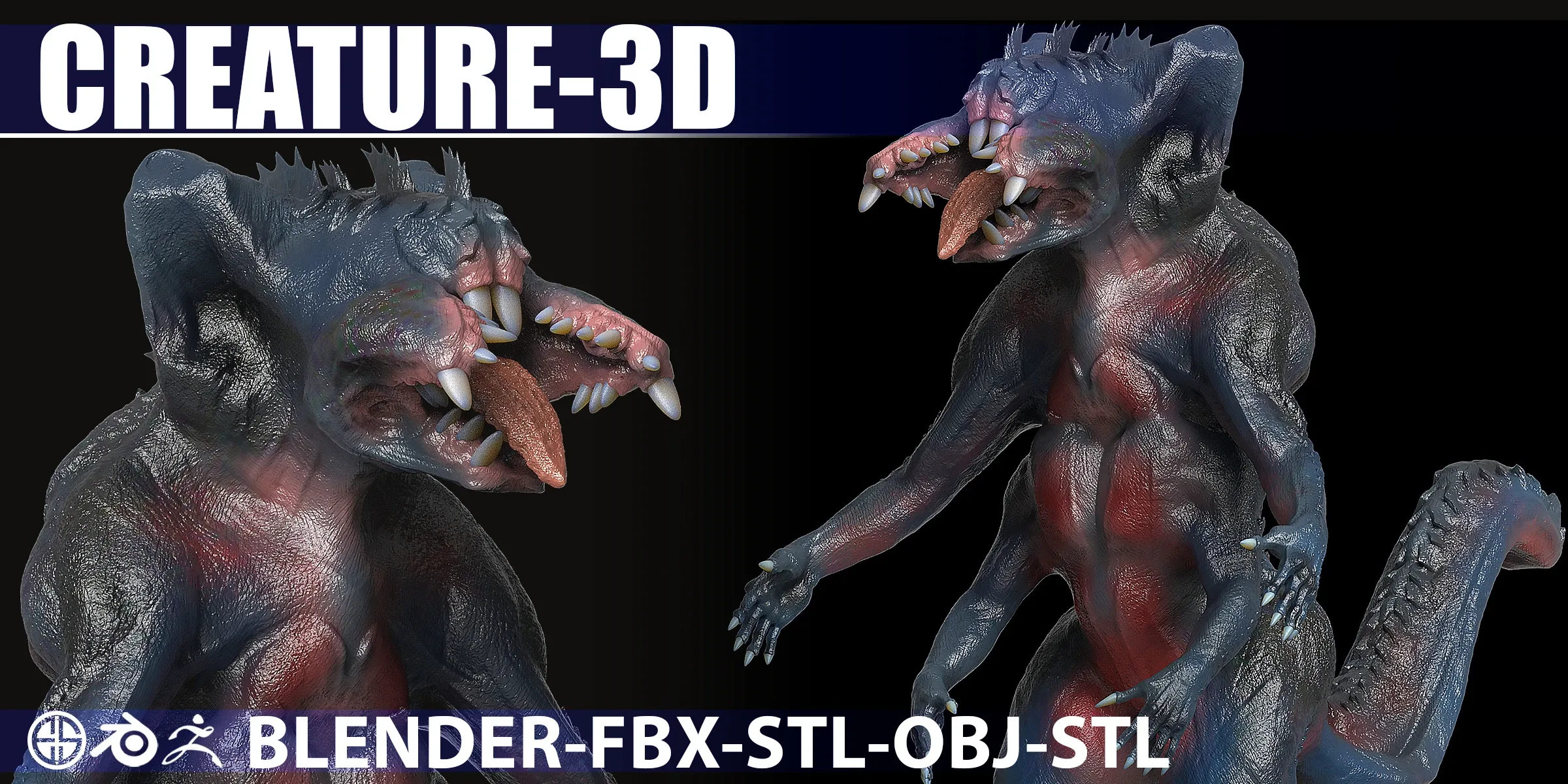 Full 3D Model Creature-3D character model