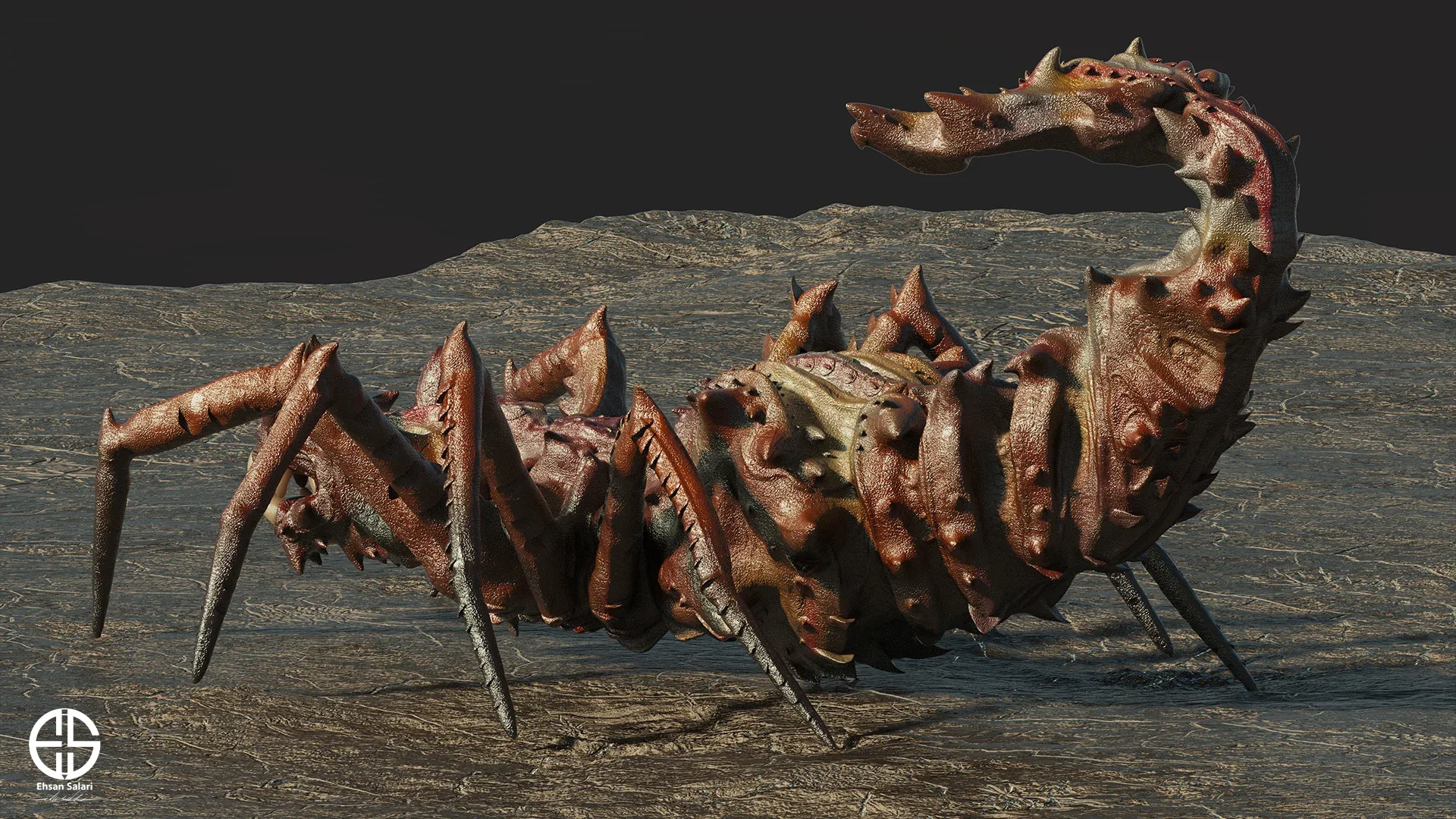 3D Model of science fiction Creature - ZBrush & Blender Creature Model