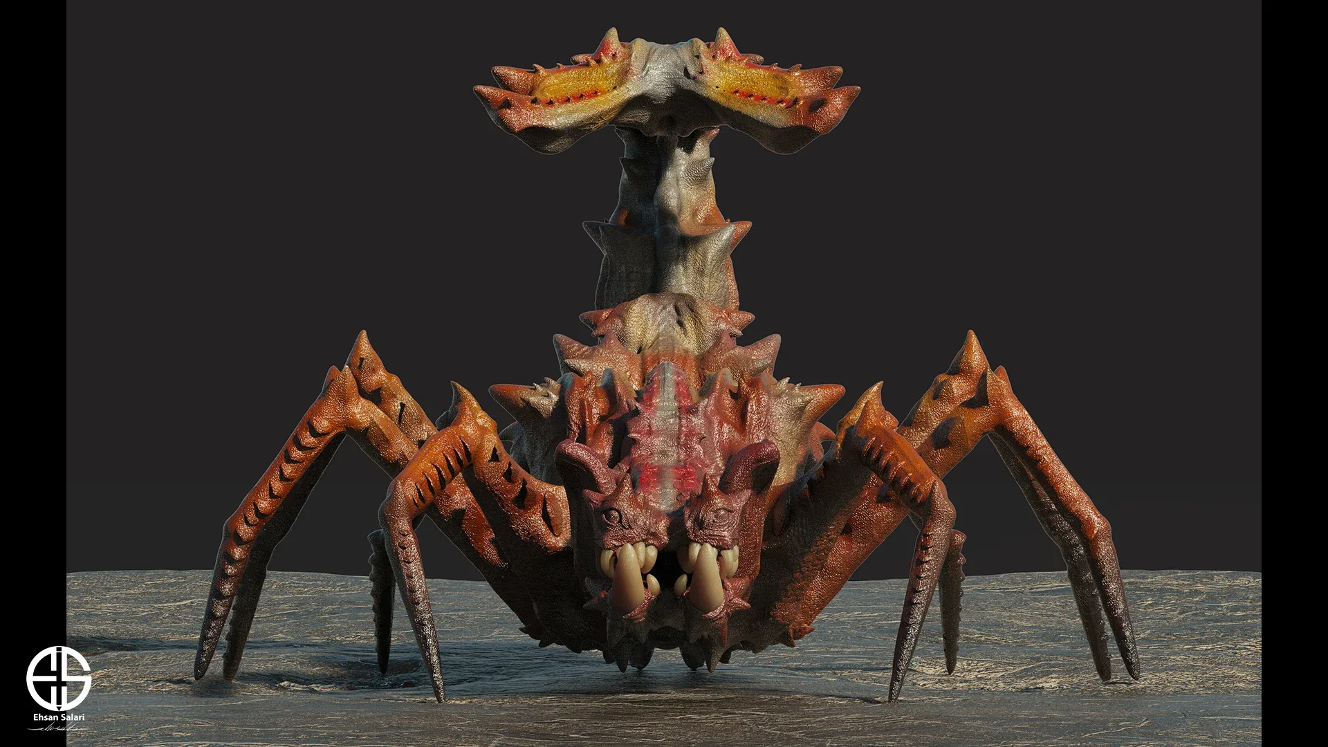 3D Model of science fiction Creature - ZBrush & Blender Creature Model