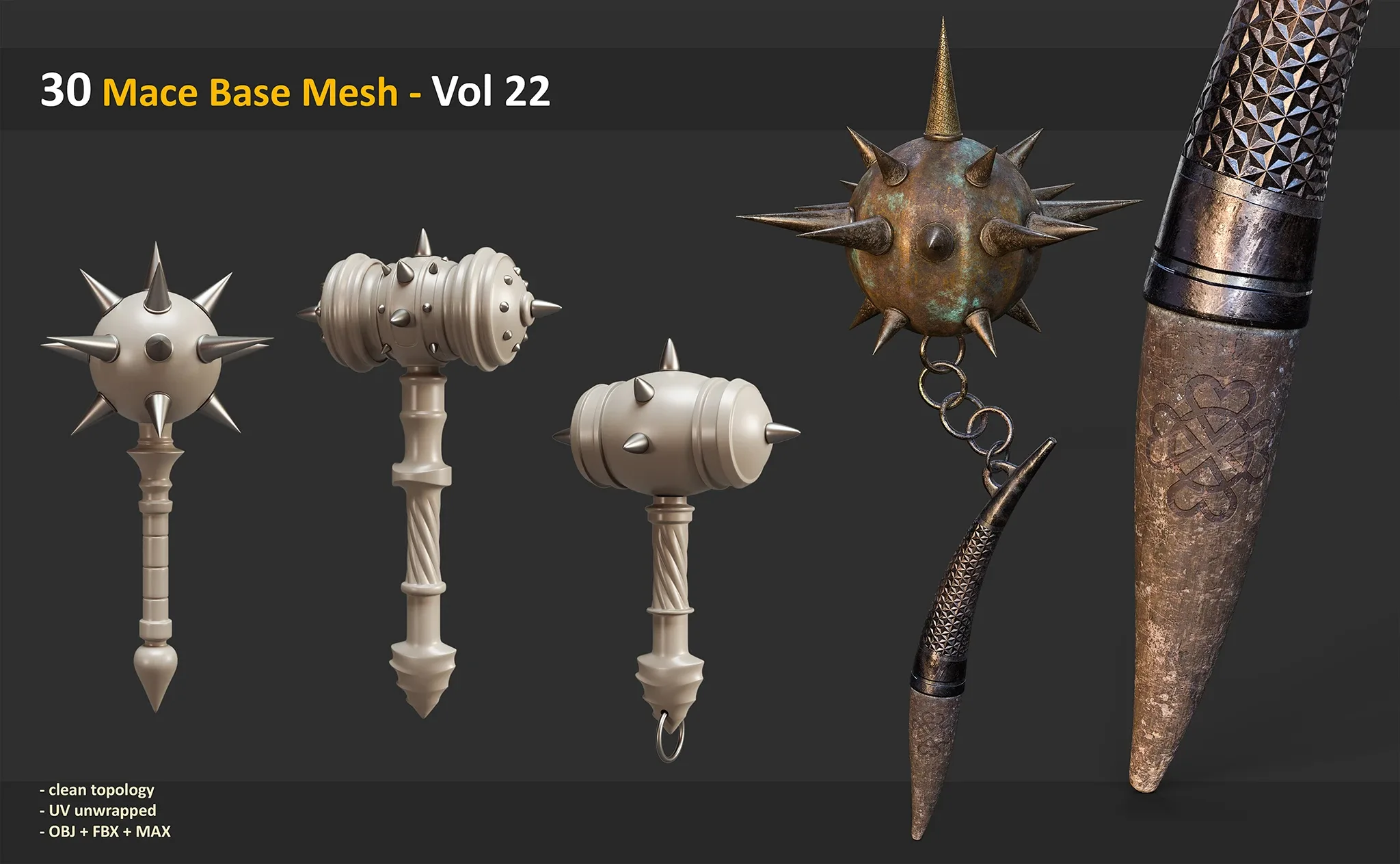 30 Mace Base Mesh - Vol 22