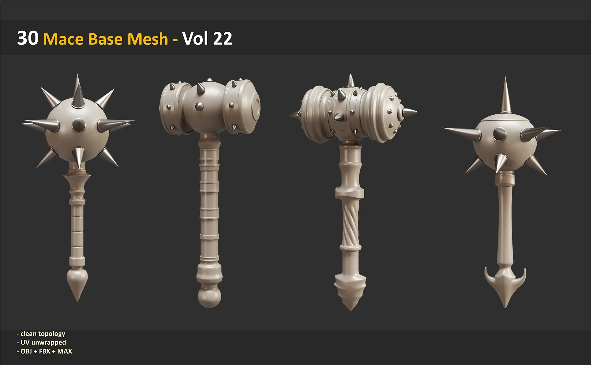 30 Mace Base Mesh - Vol 22