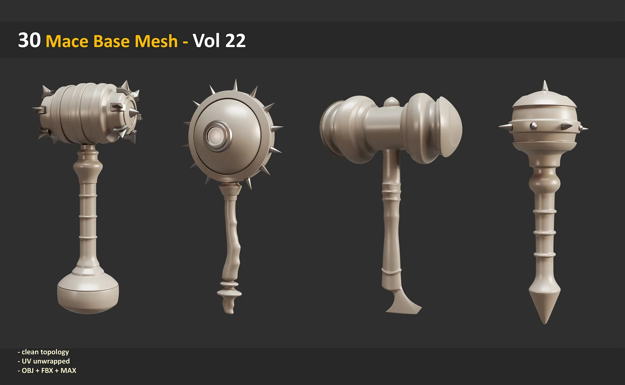 30 Mace Base Mesh - Vol 22