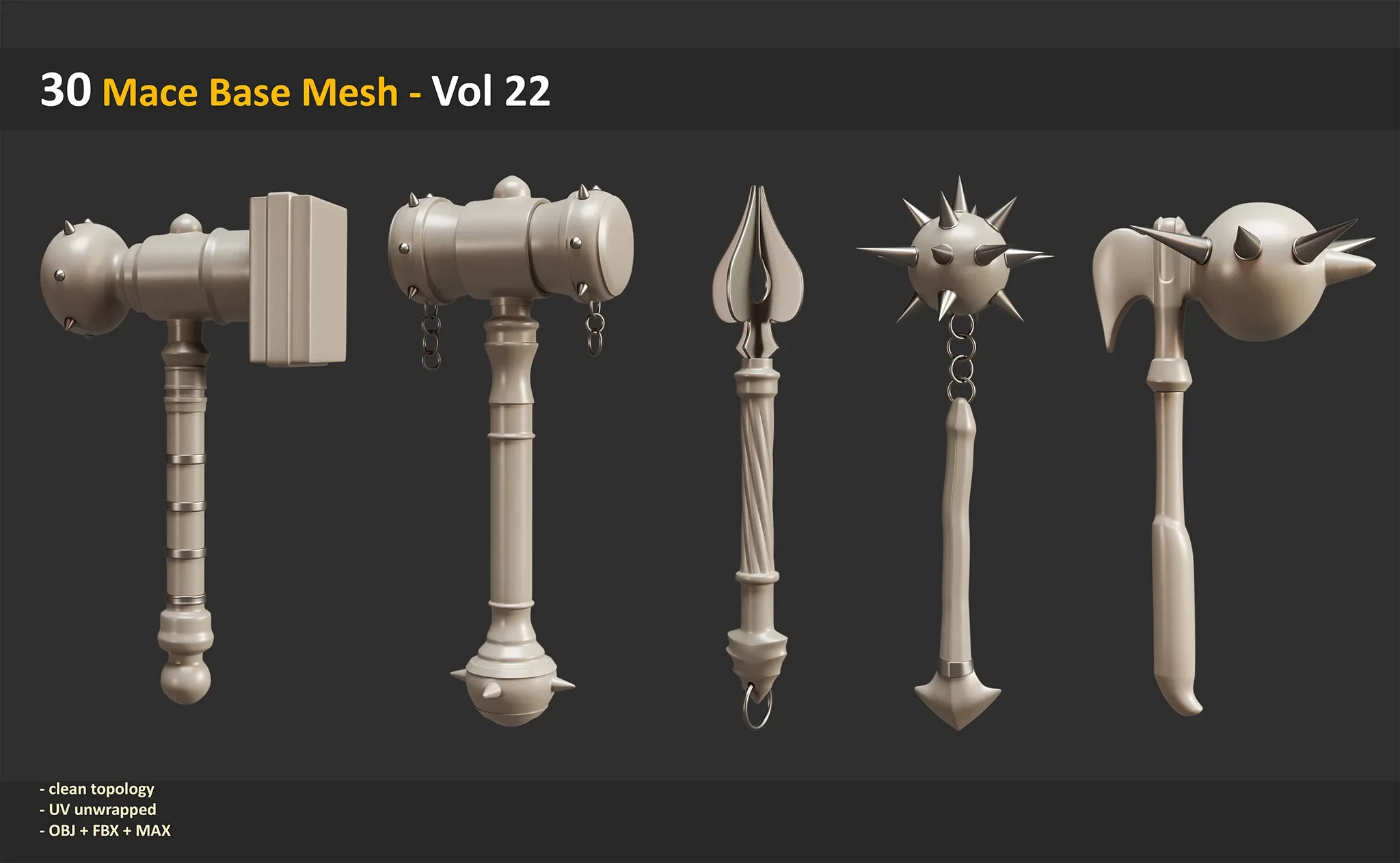 30 Mace Base Mesh - Vol 22