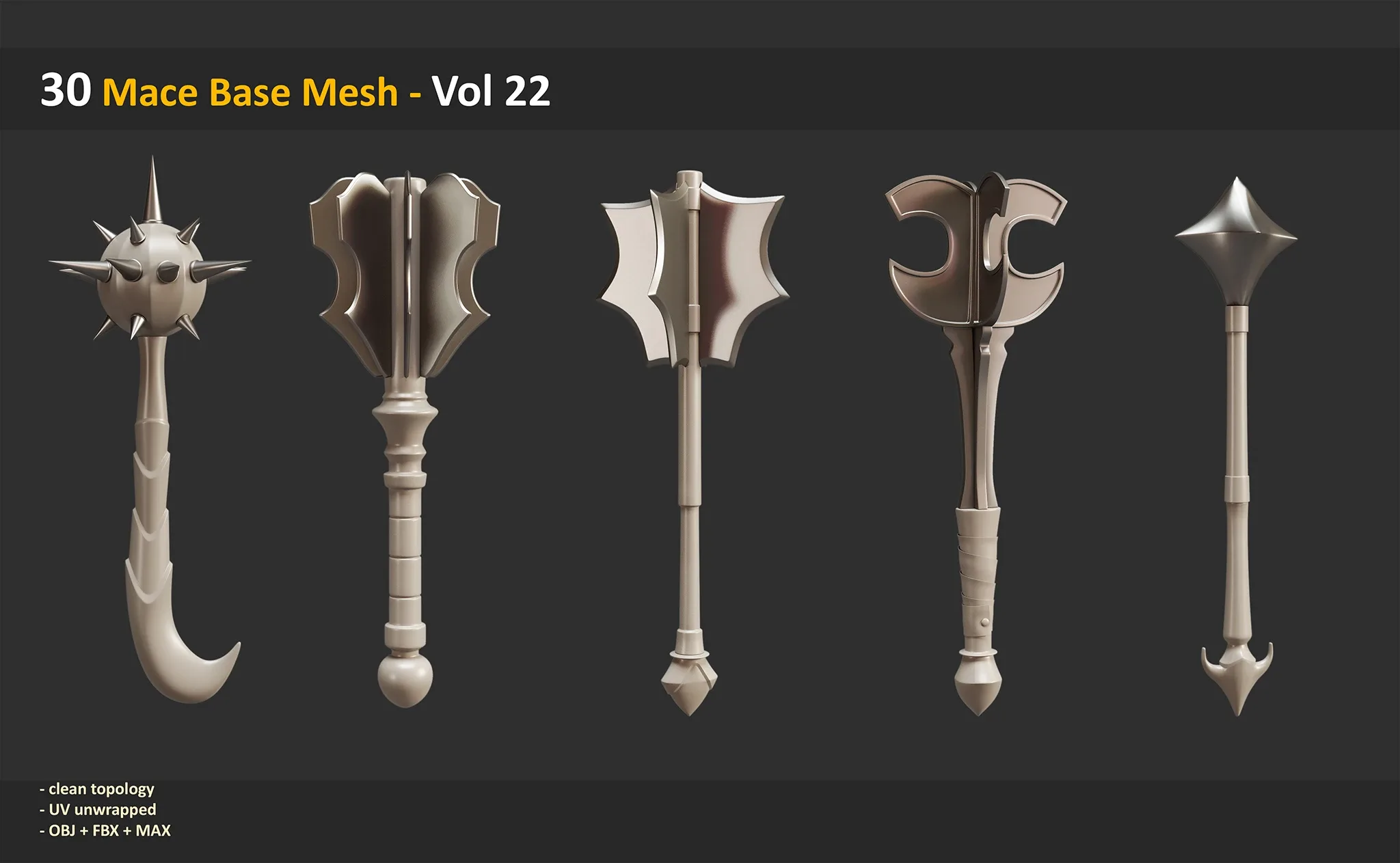 30 Mace Base Mesh - Vol 22