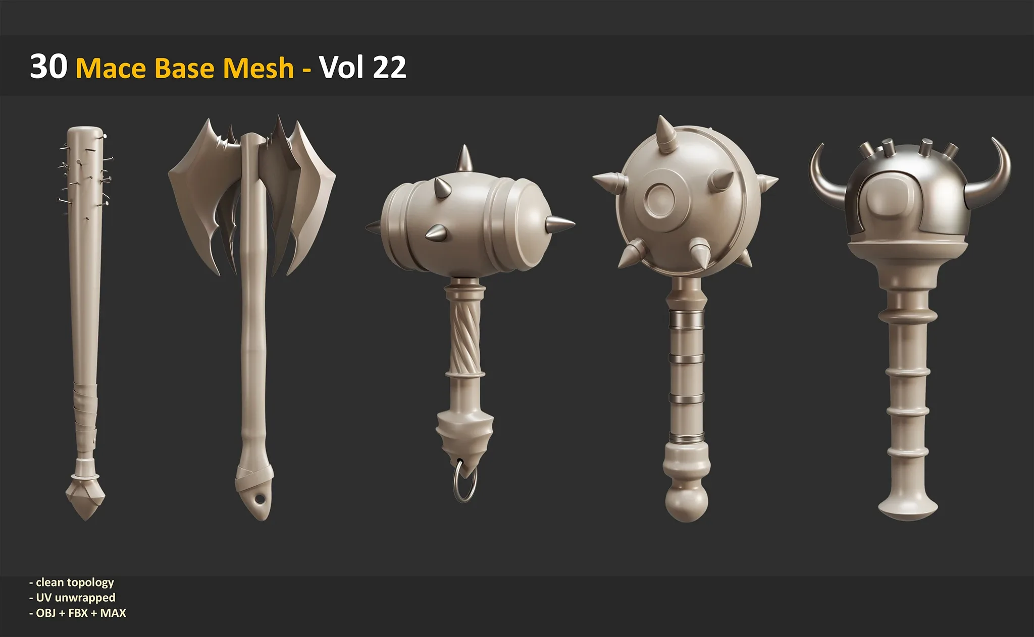 30 Mace Base Mesh - Vol 22