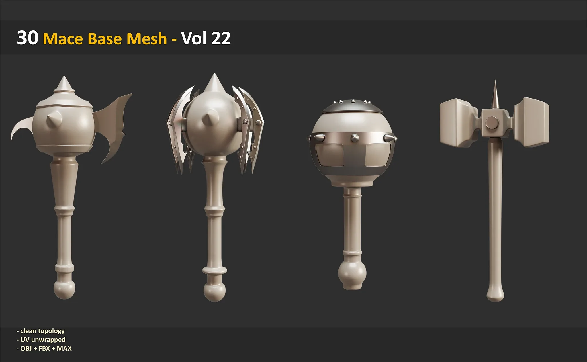 30 Mace Base Mesh - Vol 22