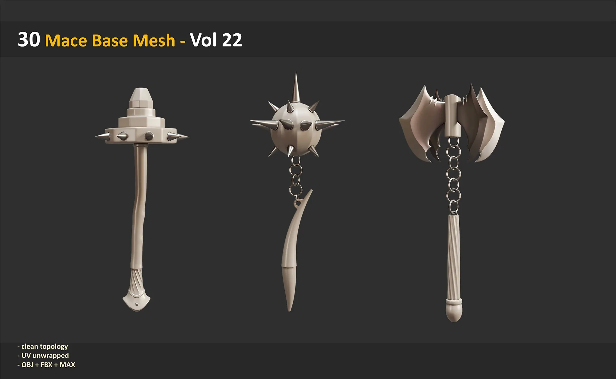 30 Mace Base Mesh - Vol 22