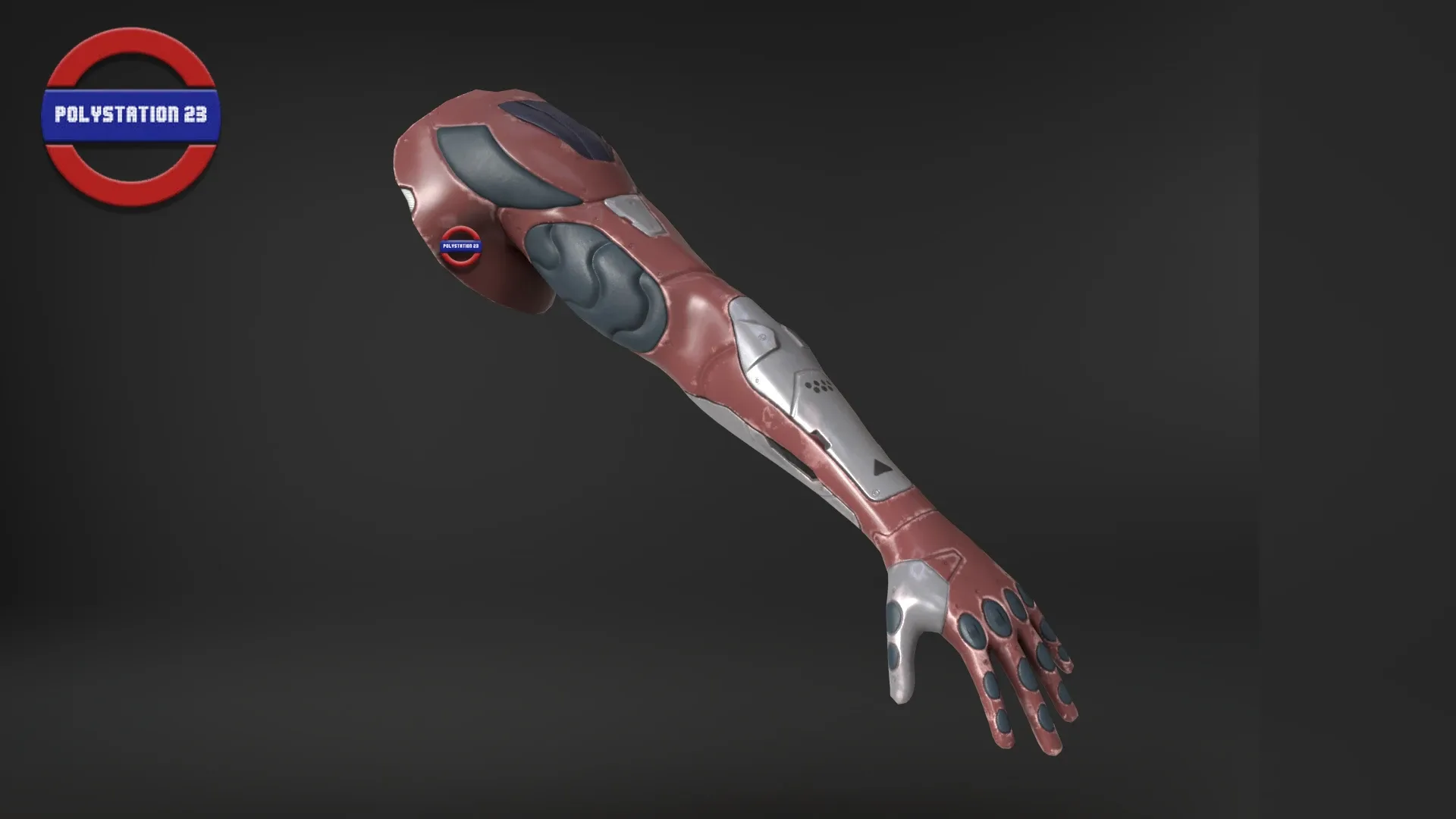 Sci fi arm v2 Game ready Low-poly