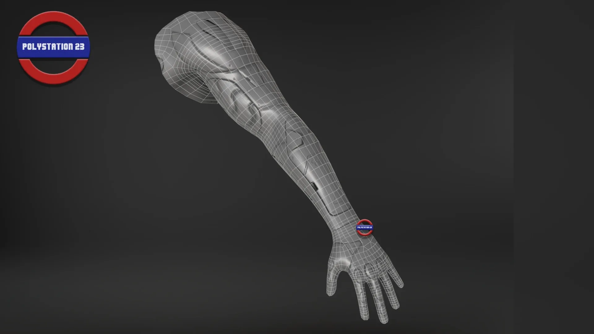 Sci fi arm v2 Game ready Low-poly