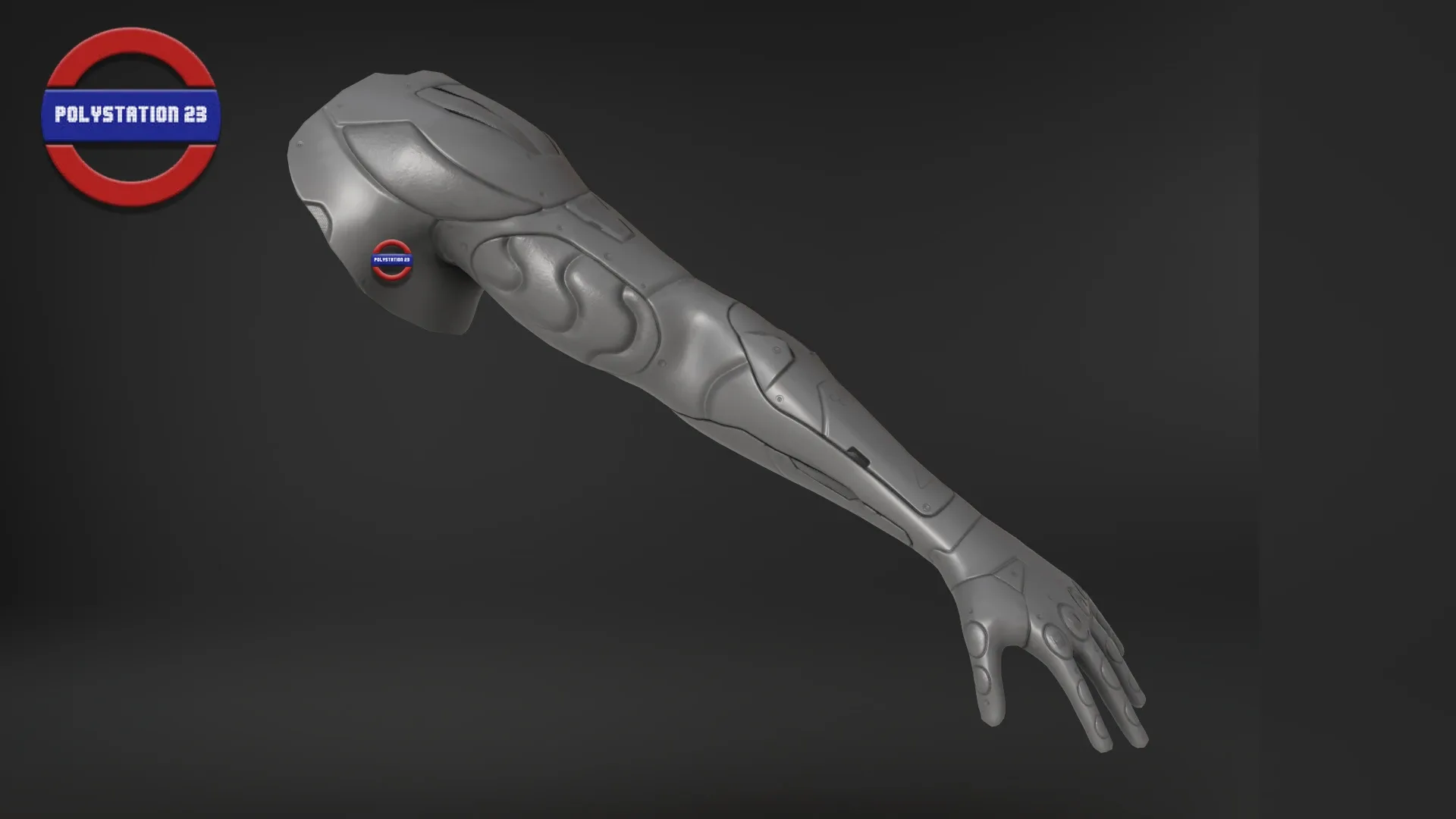 Sci fi arm v2 Game ready Low-poly