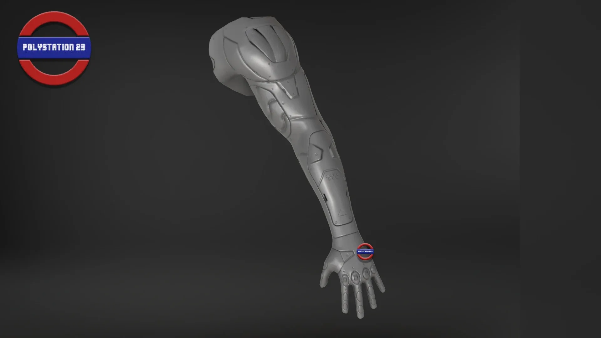 Sci fi arm v2 Game ready Low-poly