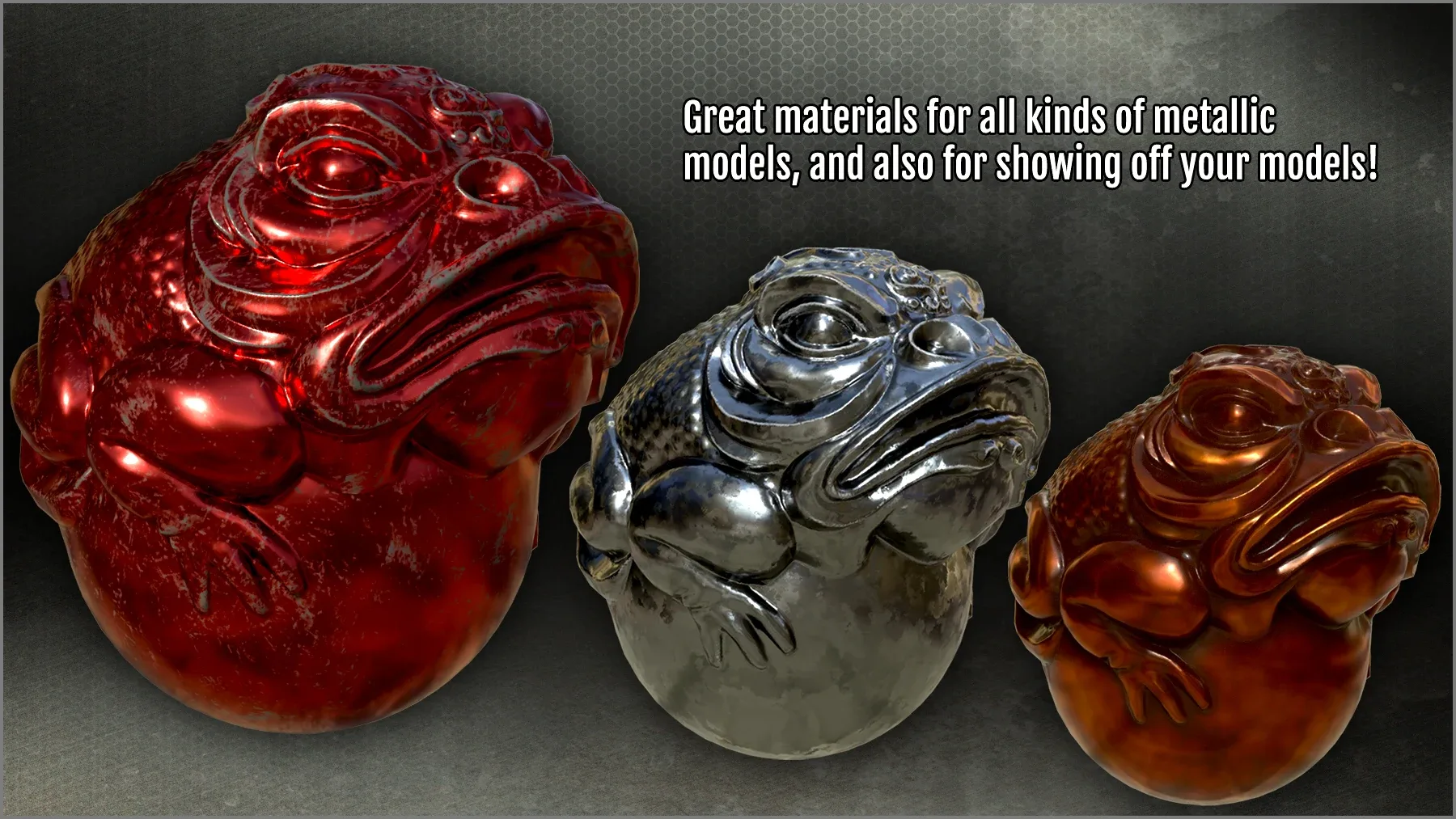Megapack: 100 Metal smart materials for Substance Painter