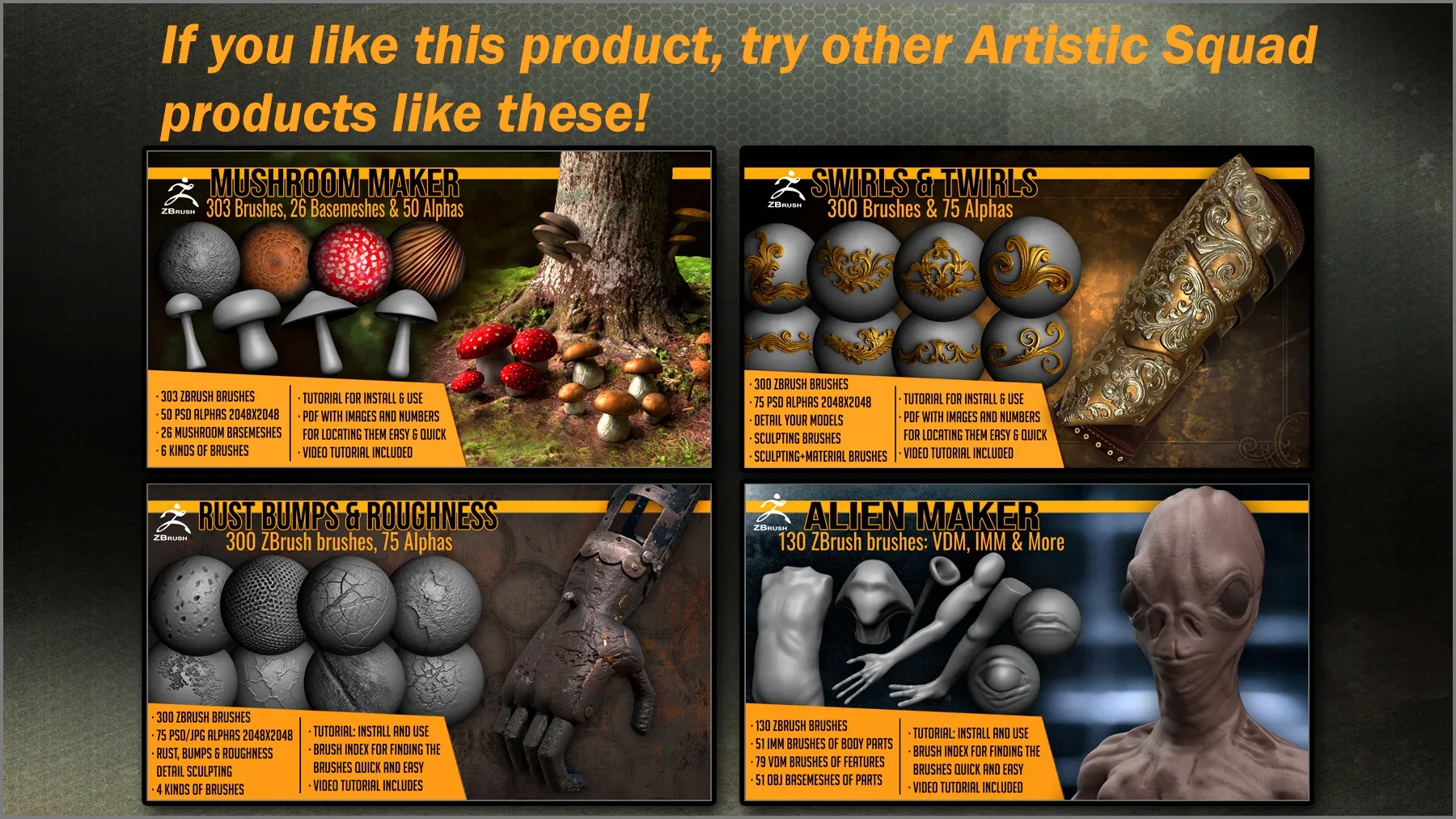 Megapack: 100 Metal smart materials for Substance Painter