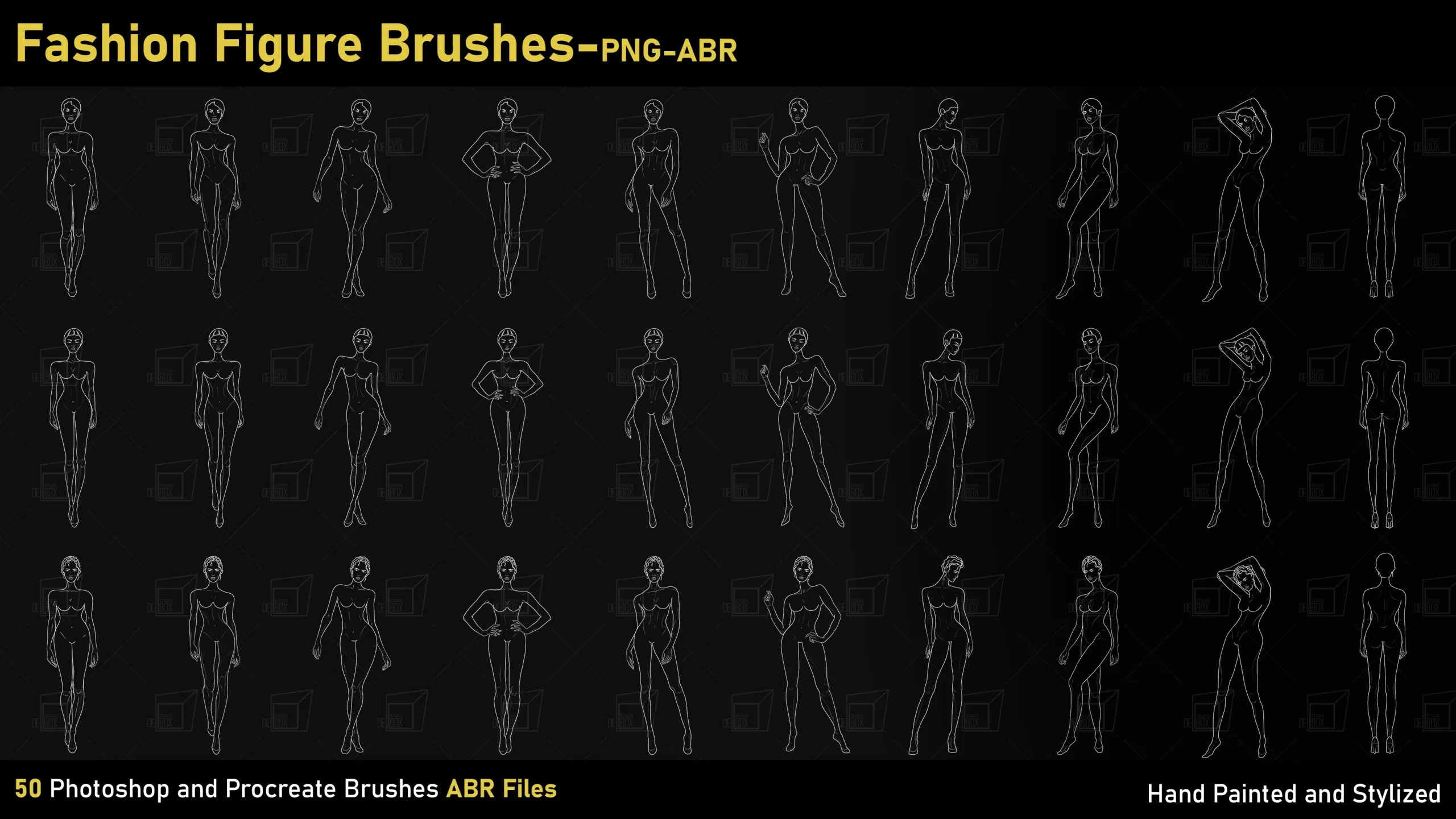 Fashion Figure Brushes-PNG-ABR