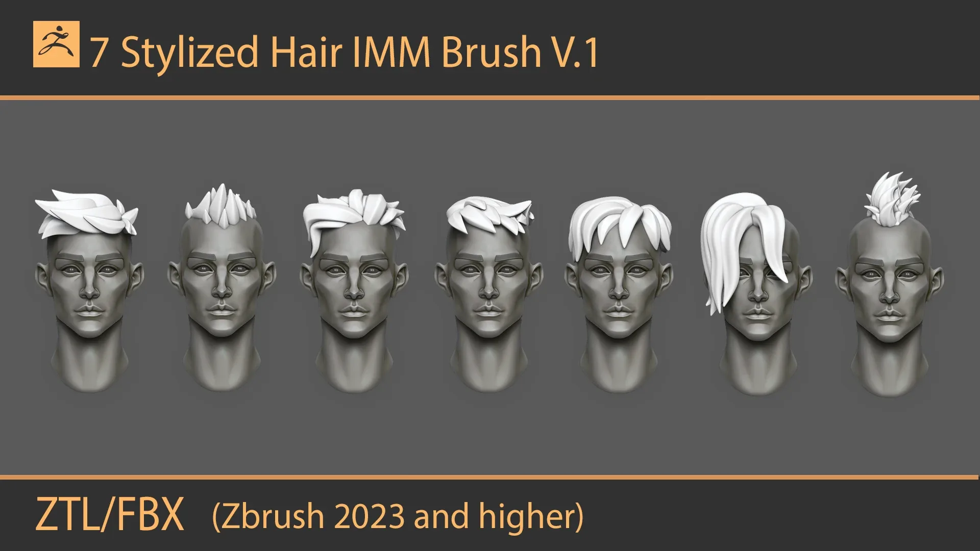 Stylized Hair IMM Brushes V.1