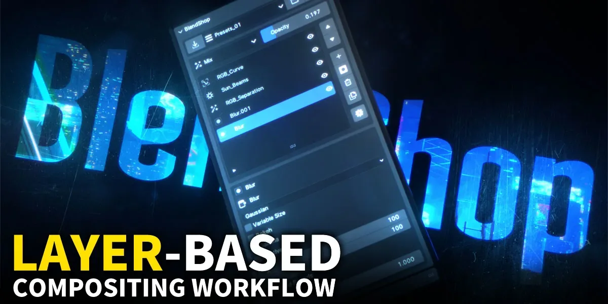 Blendshop - Layer-Based Compositing / Color Grading Tool  - Blender 4.0+