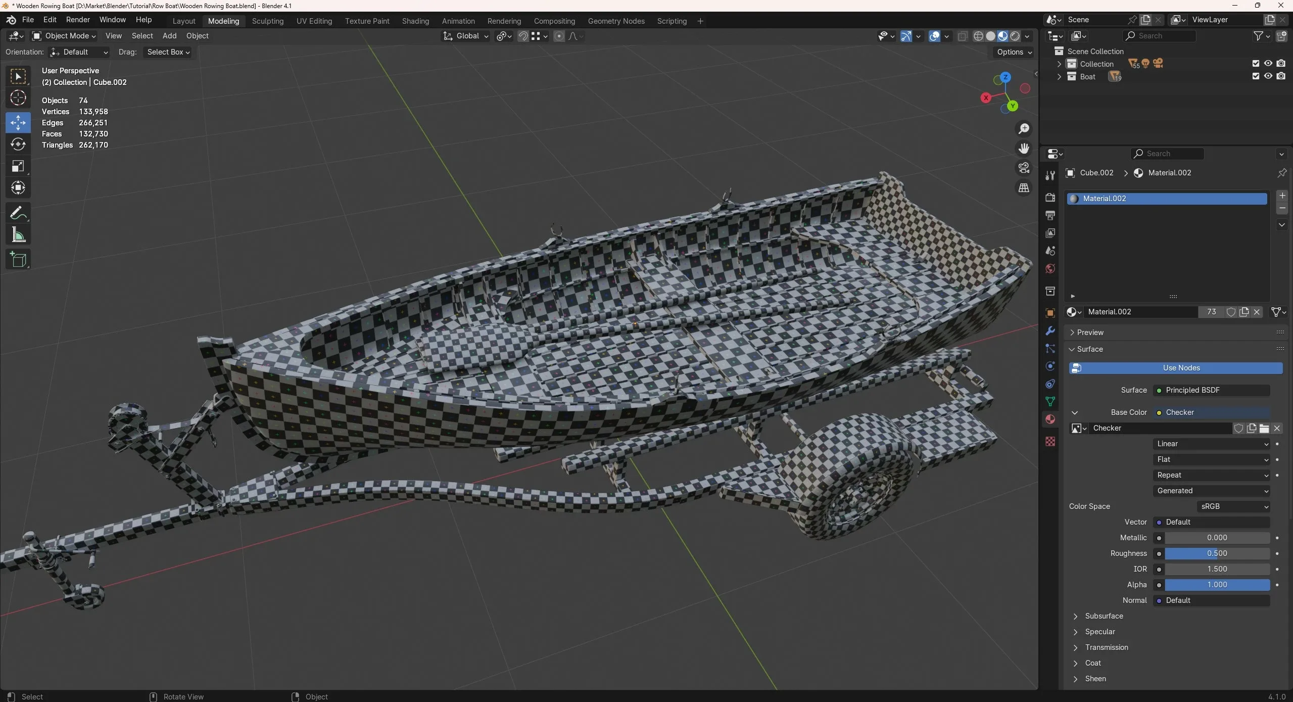 Master Creating Rowing Boat plus Trailer in Blender and Substance 3D Painter