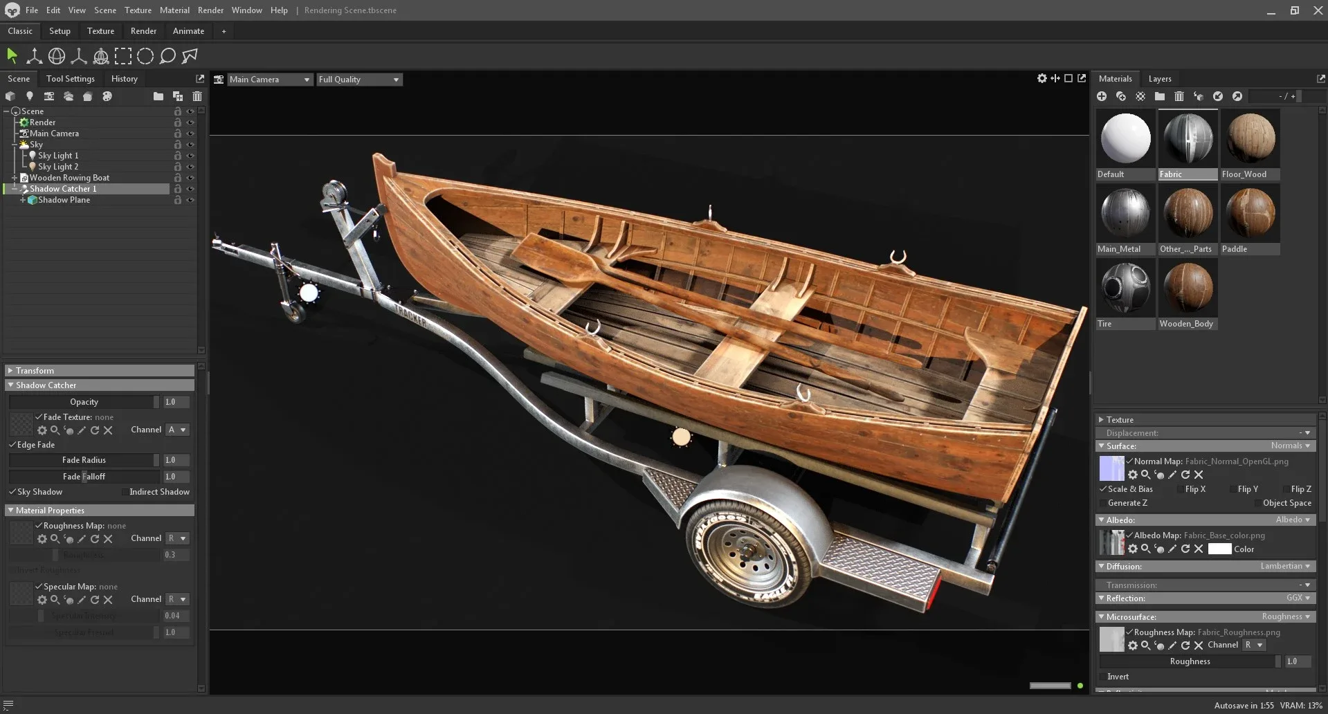 Master Creating Rowing Boat plus Trailer in Blender and Substance 3D Painter