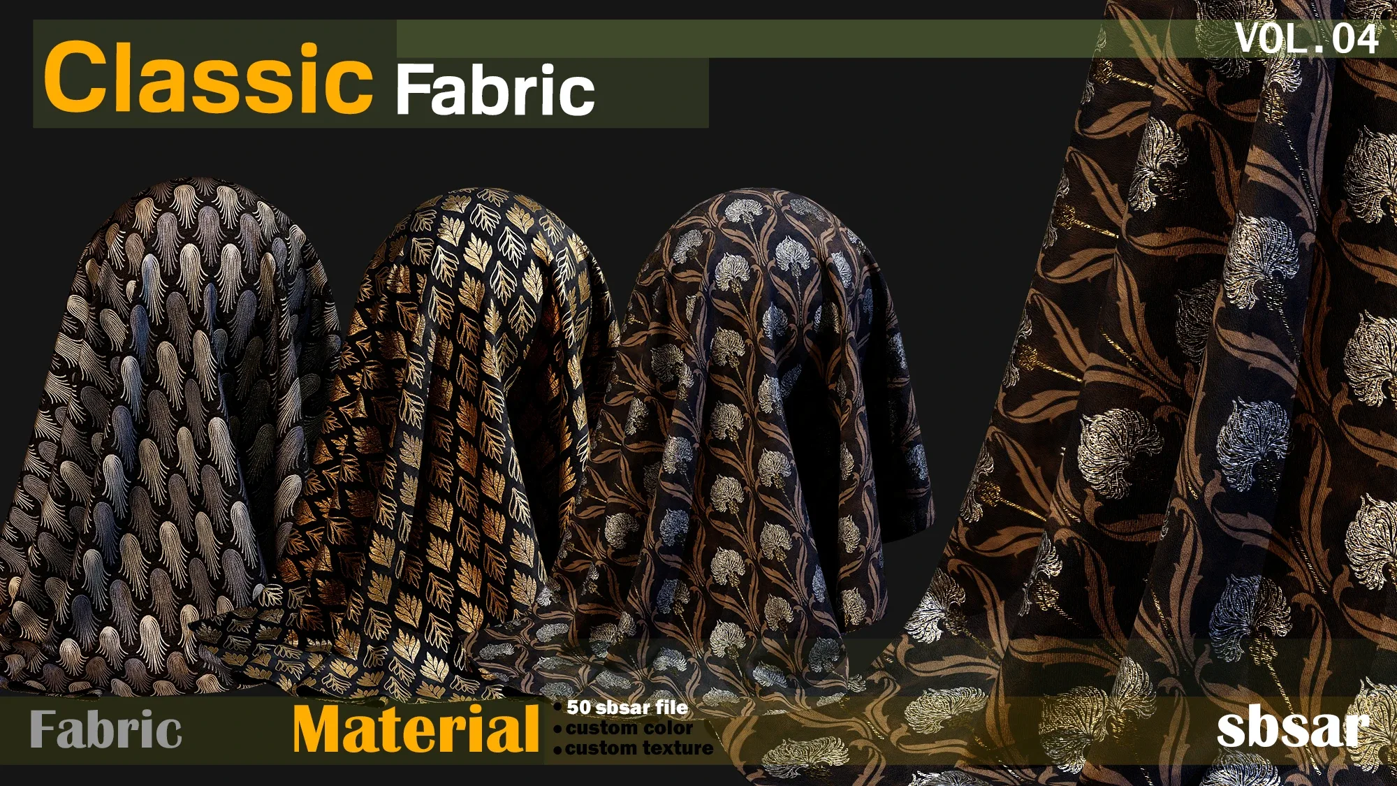 Classic Fabric Material -SBSAR  -custom color -custom fabric texture -VOL 04