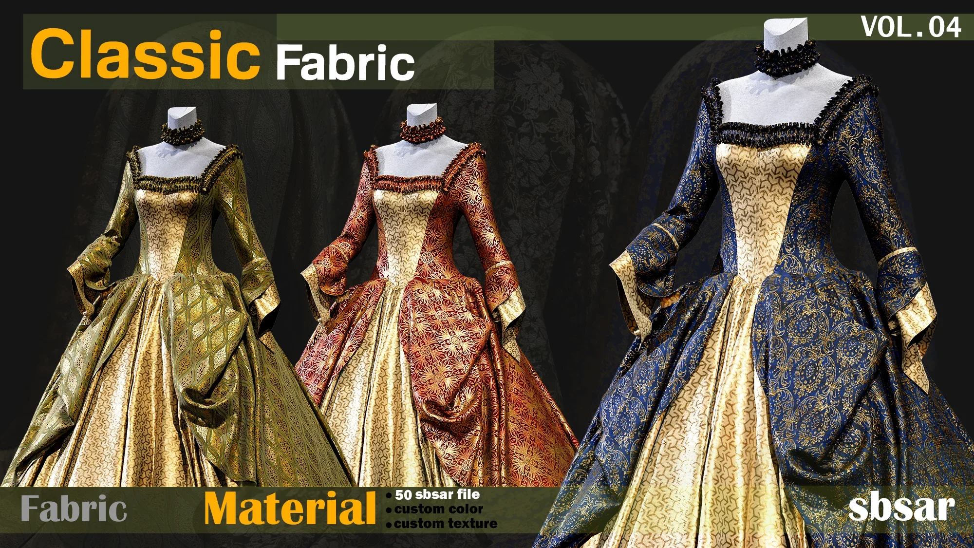 Classic Fabric Material -SBSAR  -custom color -custom fabric texture -VOL 04