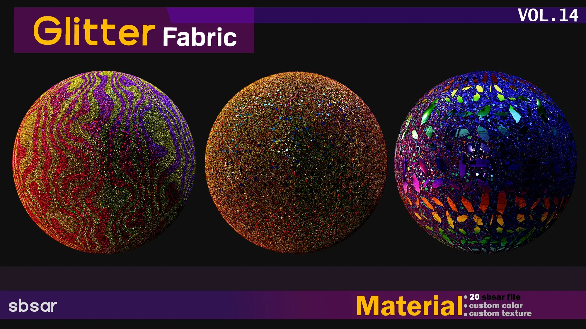 Glitter fabric Material -SBSAR -custom color -custom fabric -VOL 14