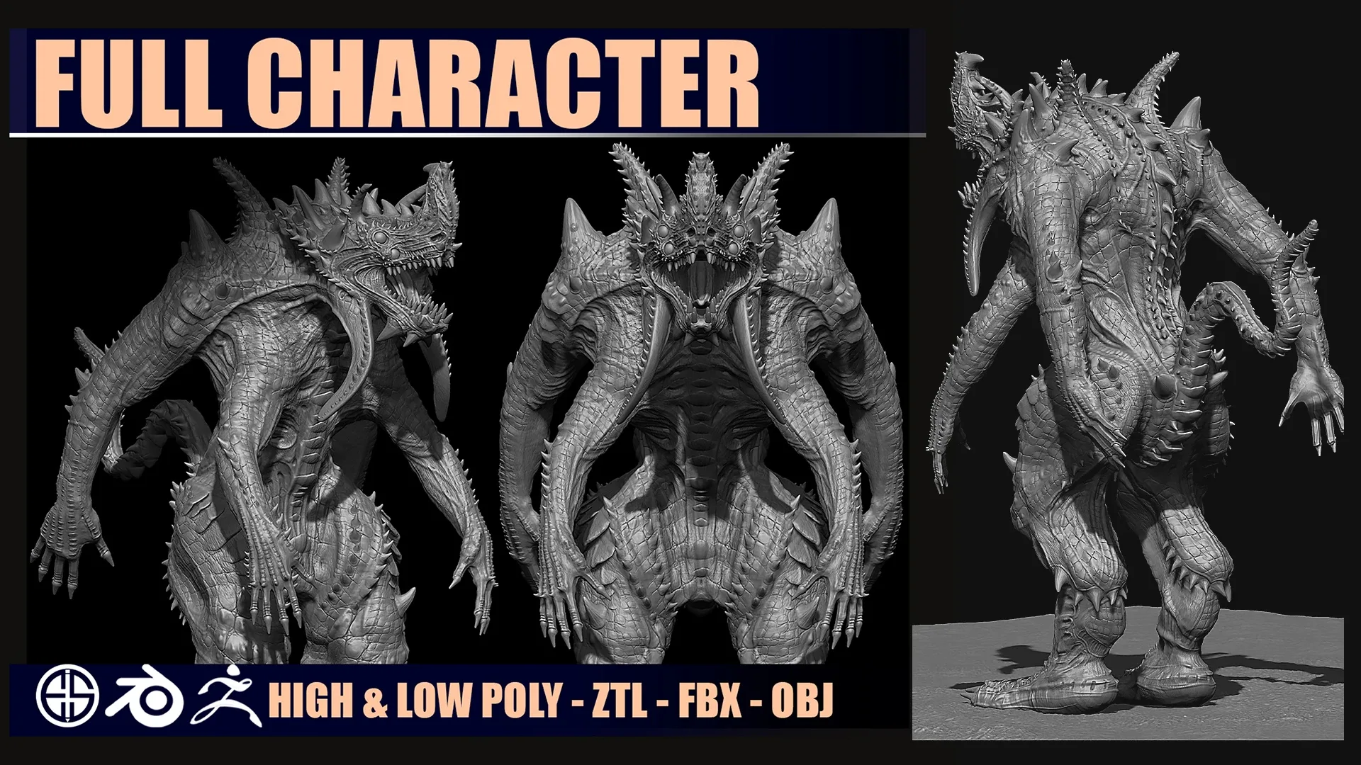 Character Models and Creatures - Sci-Fi Animals - Character & Creature