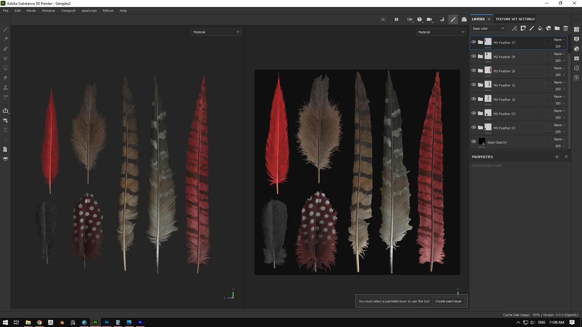 FEATHER TOOL - 4K PBR Tex & Easy Feather Creator For Substance Painter