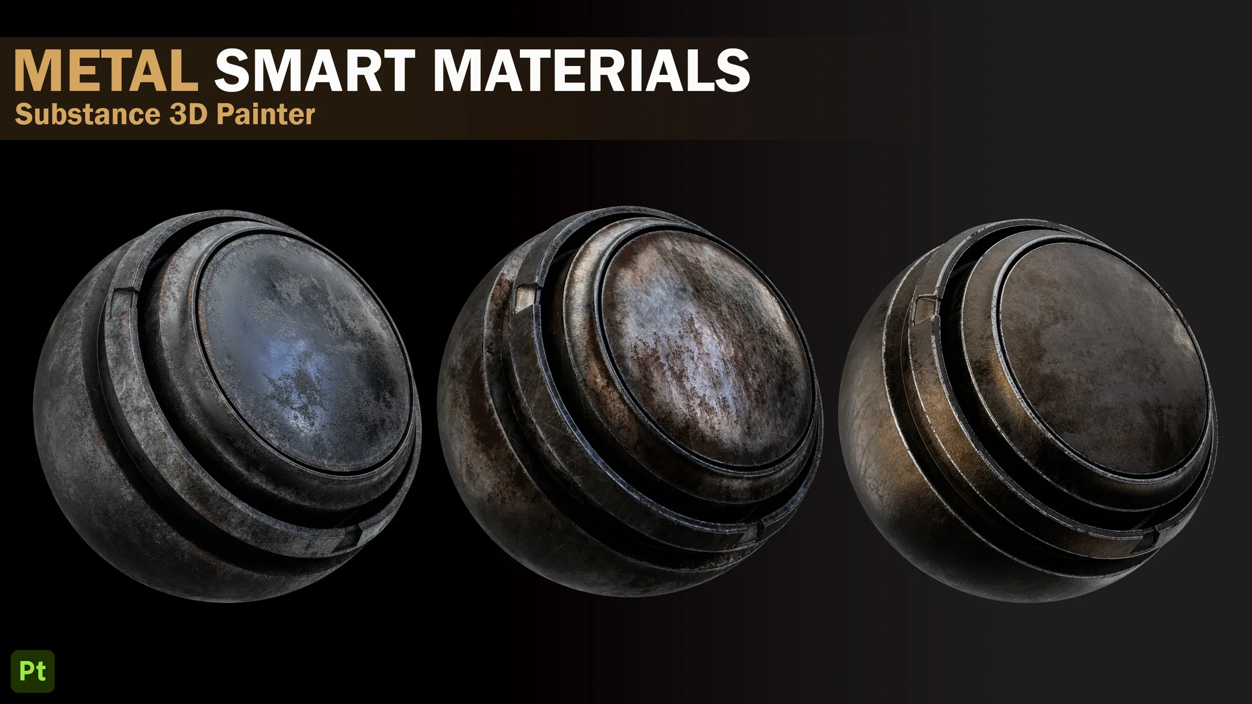 21 Metal Smart Materials _VOL 01– Substance 3D Painter