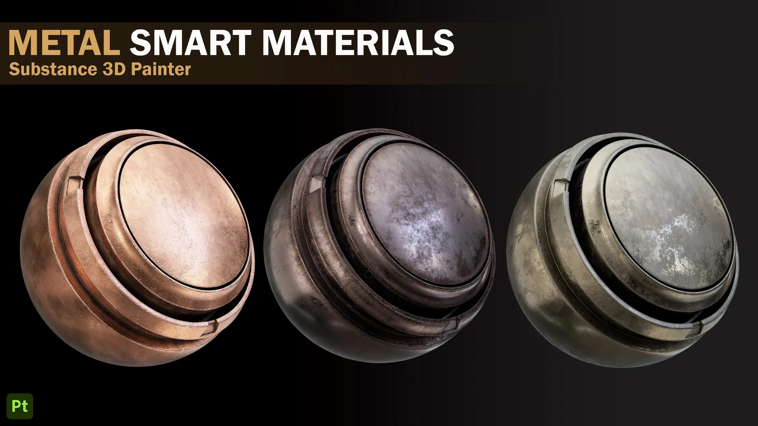 21 Metal Smart Materials _VOL 01– Substance 3D Painter