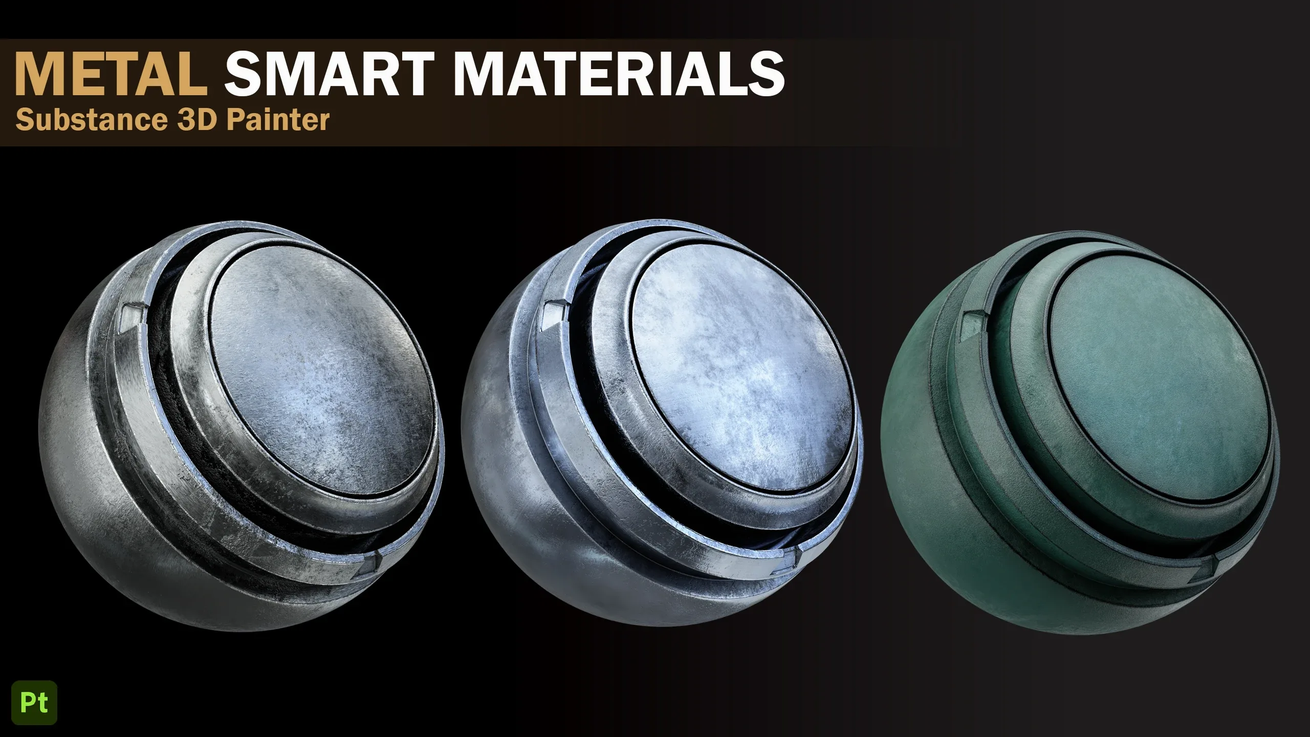 21 Metal Smart Materials _VOL 01– Substance 3D Painter