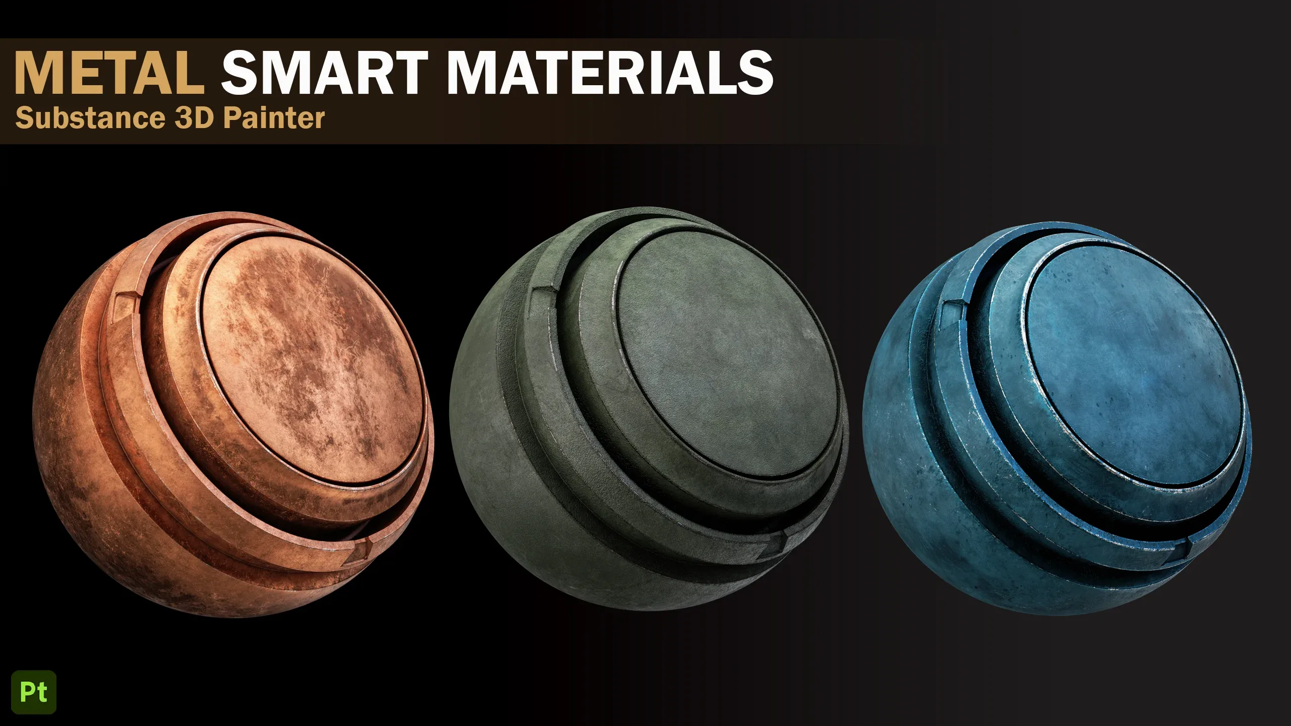 21 Metal Smart Materials _VOL 01– Substance 3D Painter