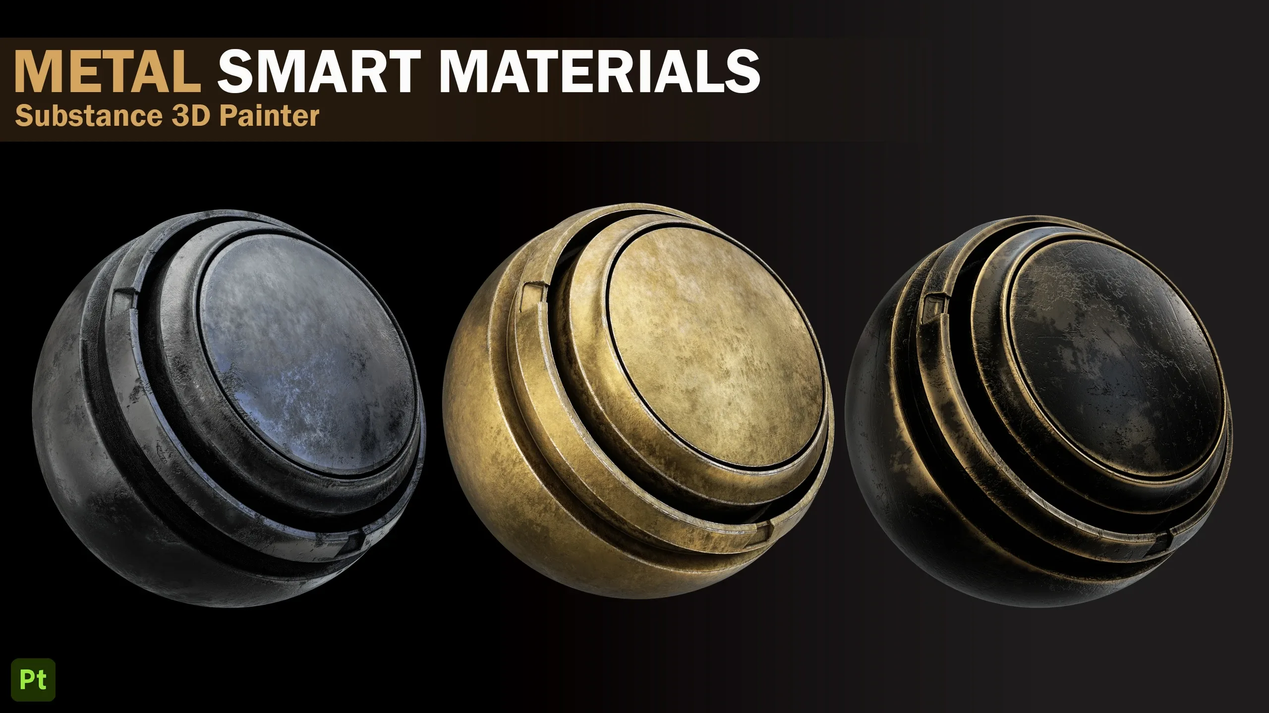 21 Metal Smart Materials _VOL 01– Substance 3D Painter
