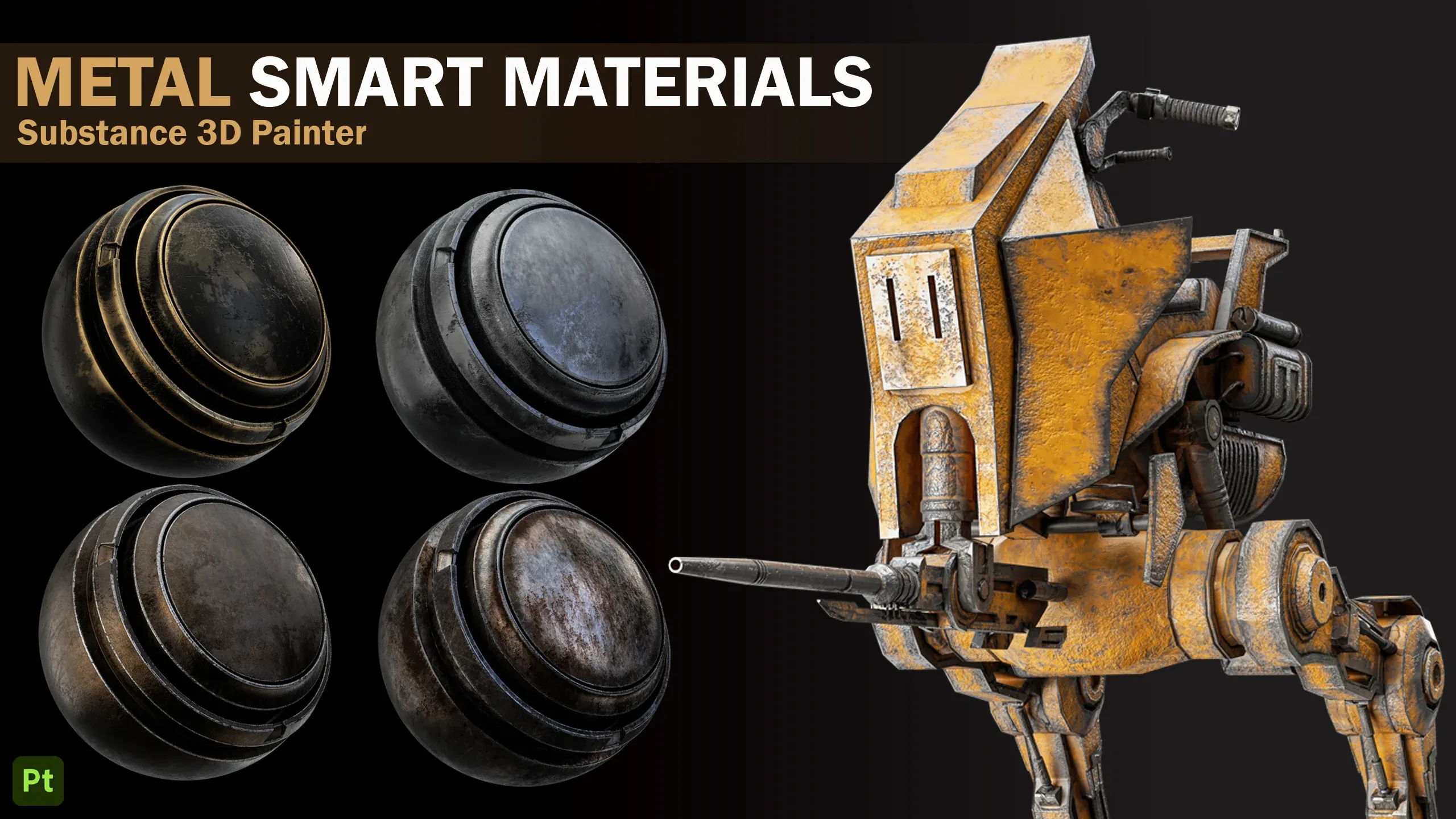 21 Metal Smart Materials _VOL 01– Substance 3D Painter