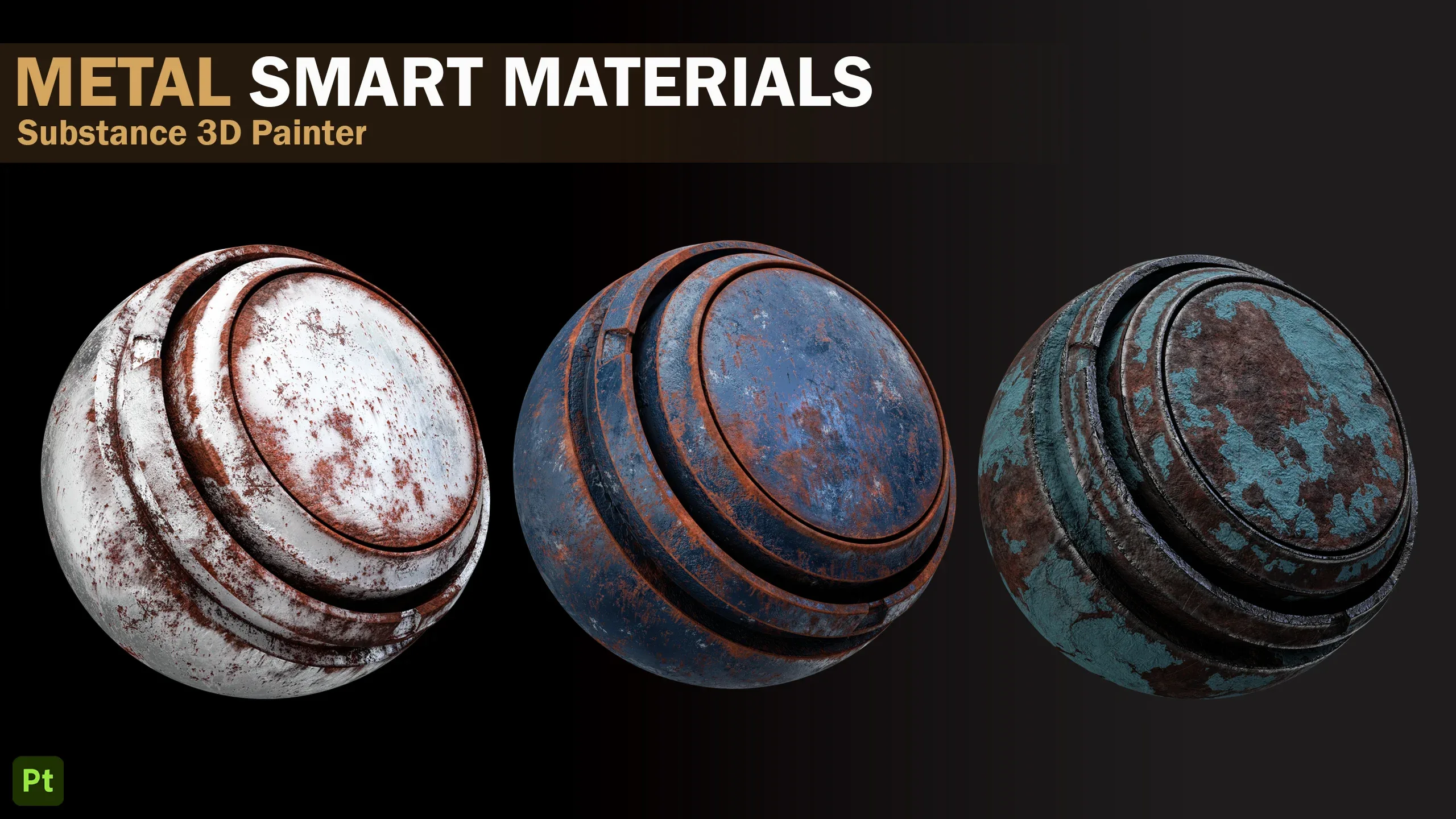 21 Metal Smart Materials _VOL 01– Substance 3D Painter