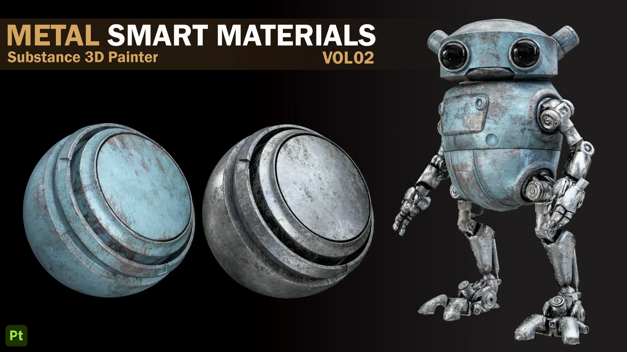 21 Metal Rust Smart Materials _VOL 02 _Substance 3D Painter