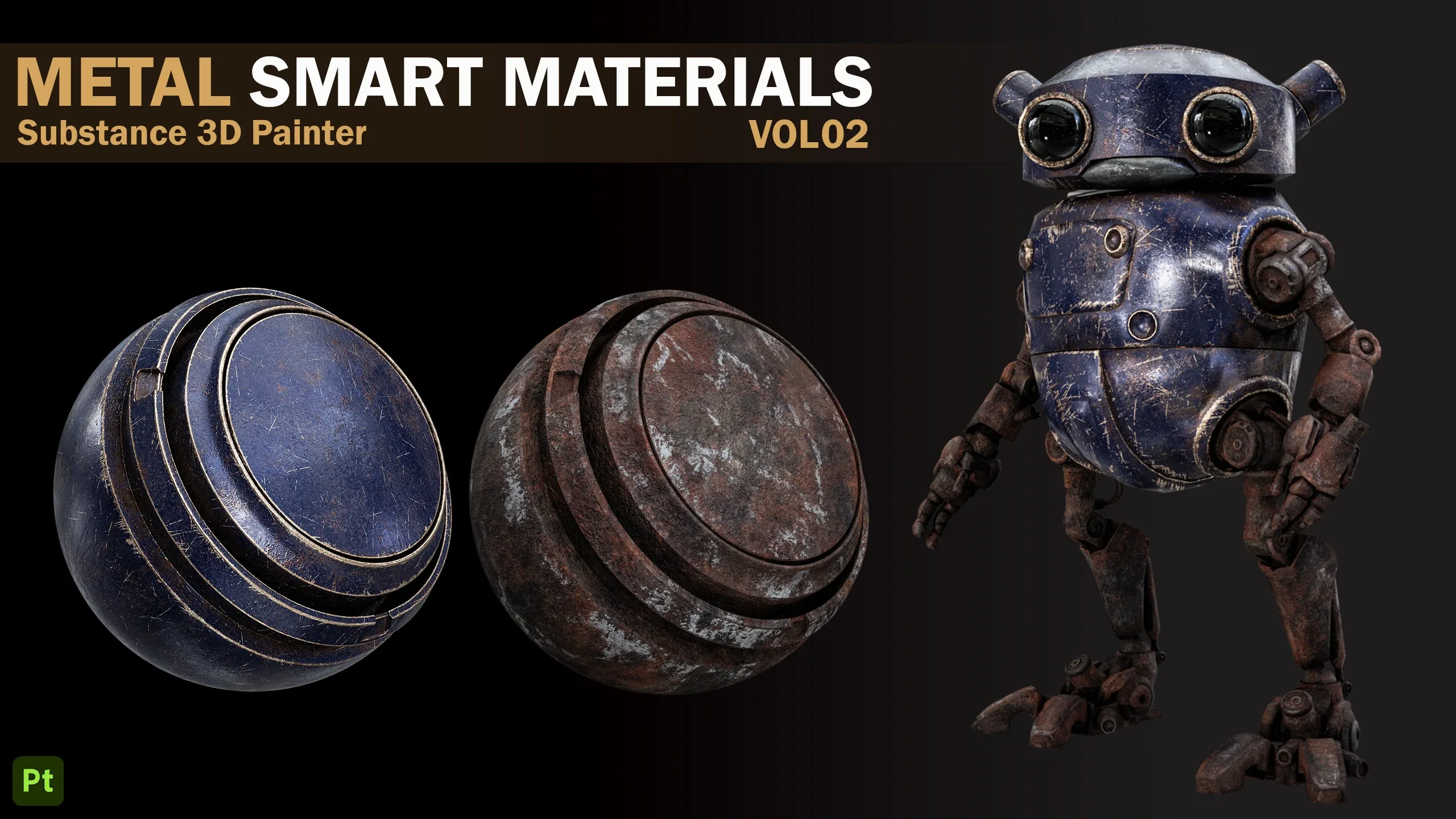 21 Metal Rust Smart Materials _VOL 02 _Substance 3D Painter