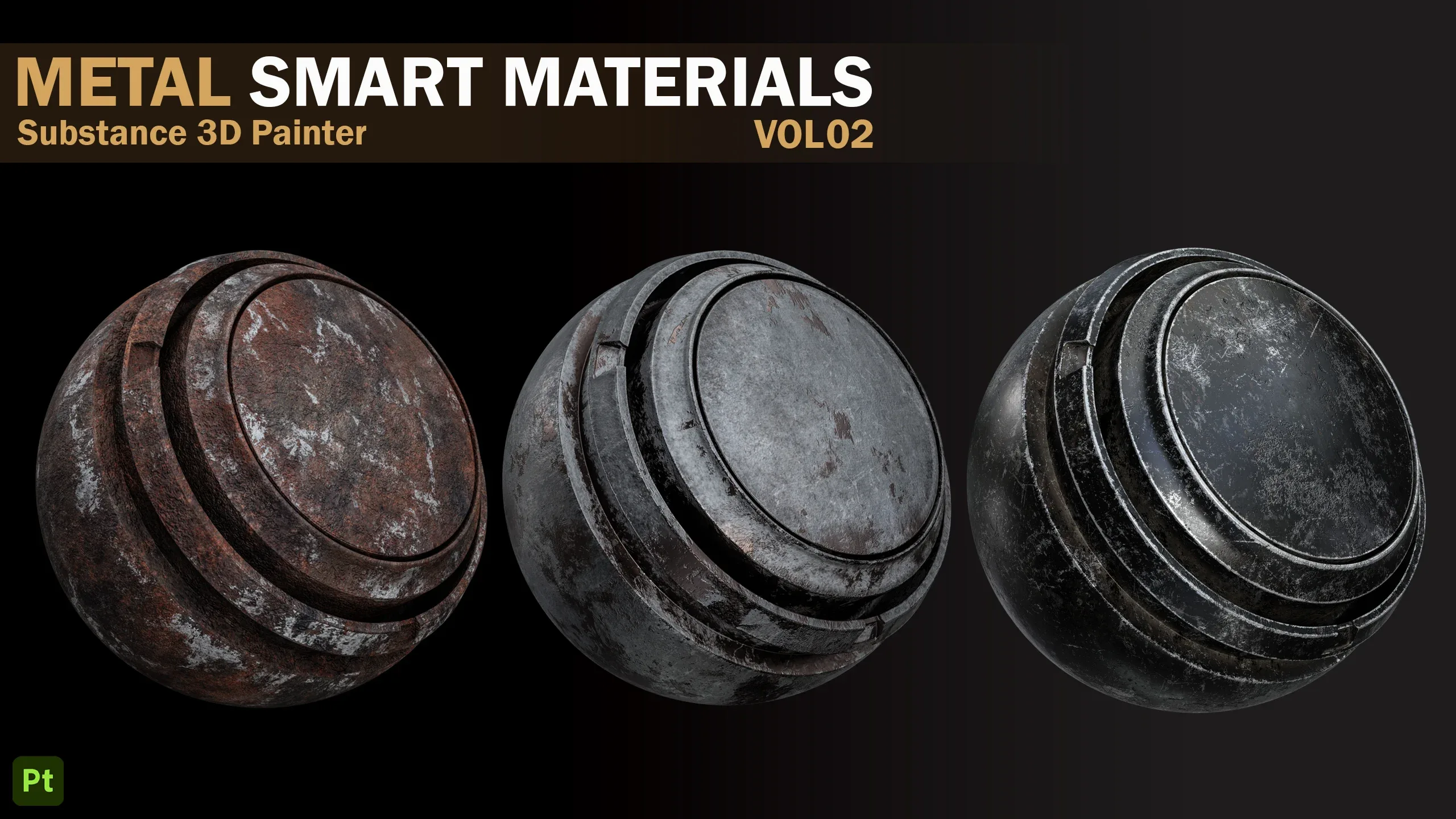 21 Metal Rust Smart Materials _VOL 02 _Substance 3D Painter