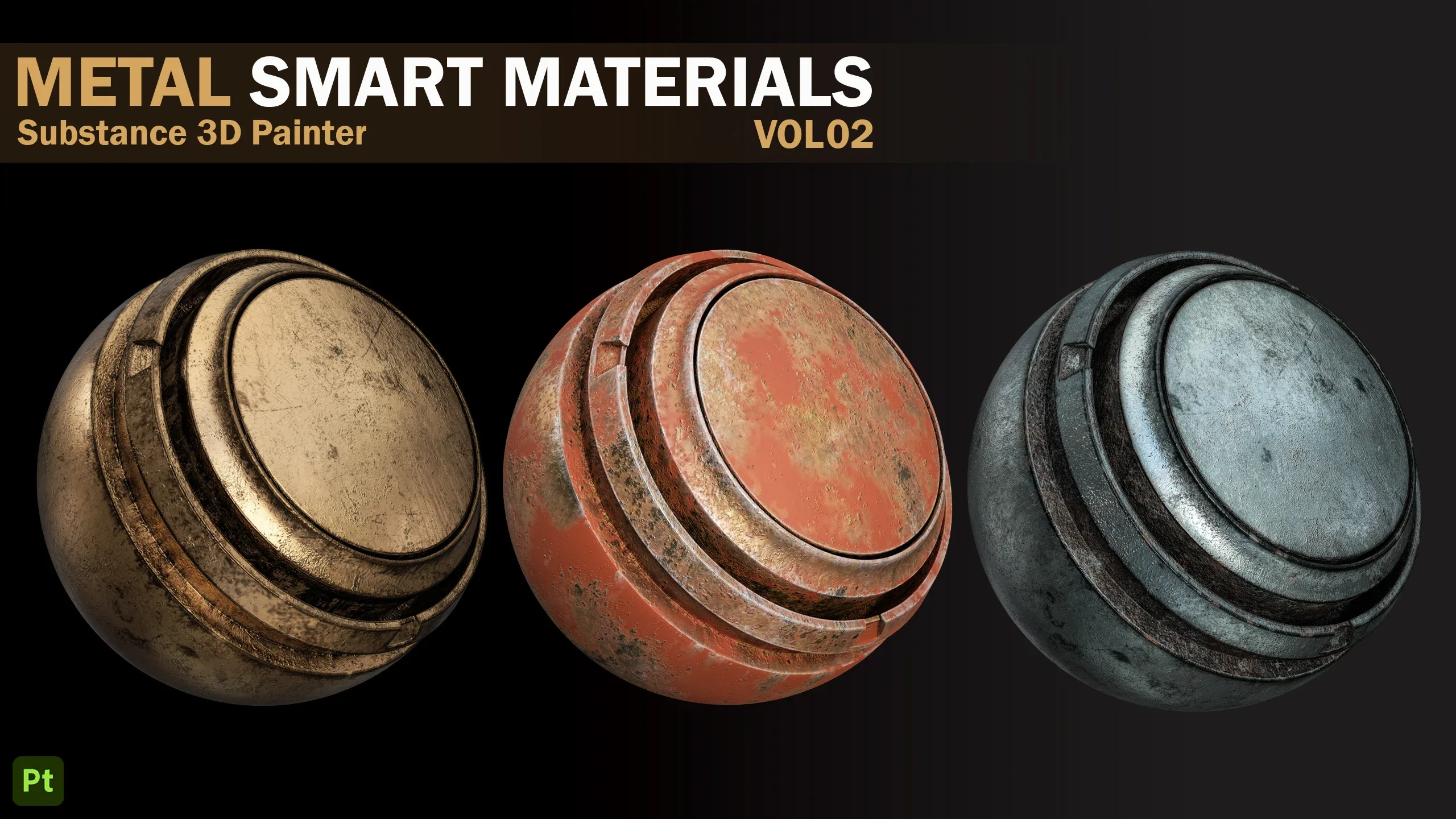 21 Metal Rust Smart Materials _VOL 02 _Substance 3D Painter