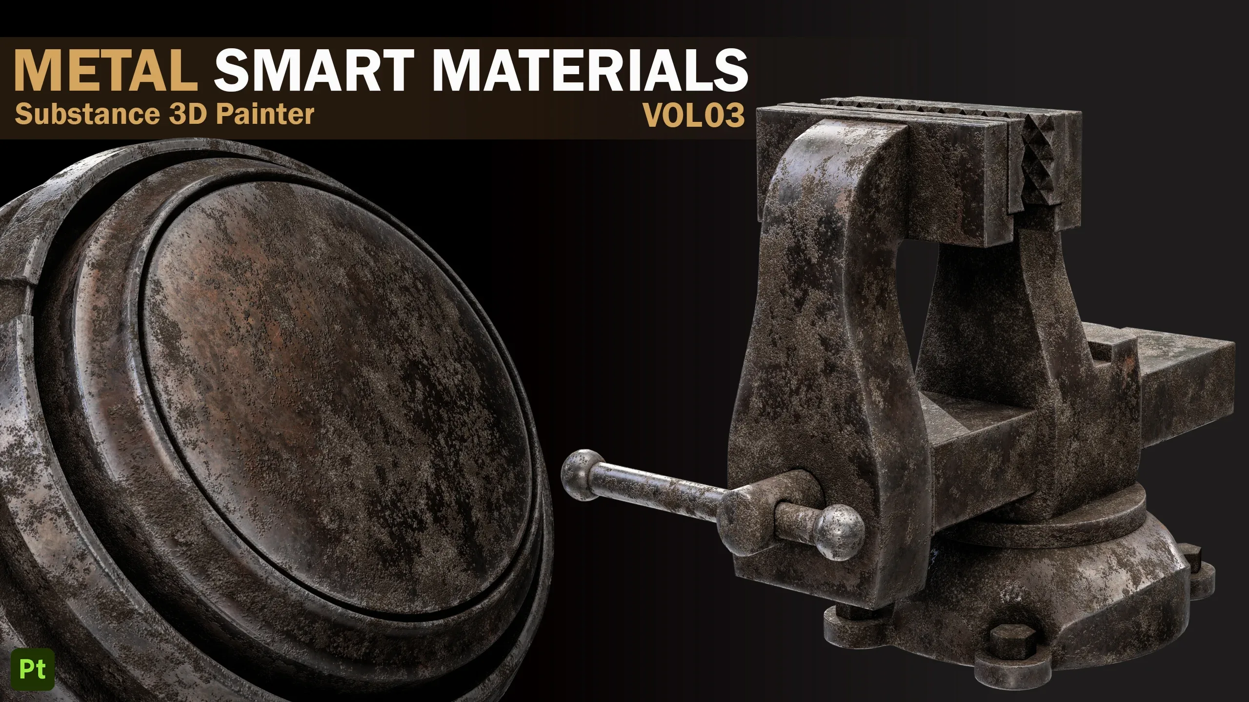 21 Metal Damaged Smart Materials _VOL 03 _Substance 3D Painter