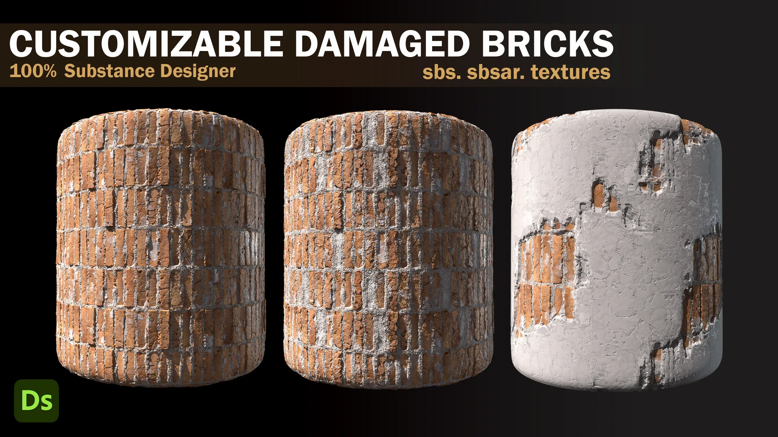 CUSTOMIZABLE DAMAGED BRICKS