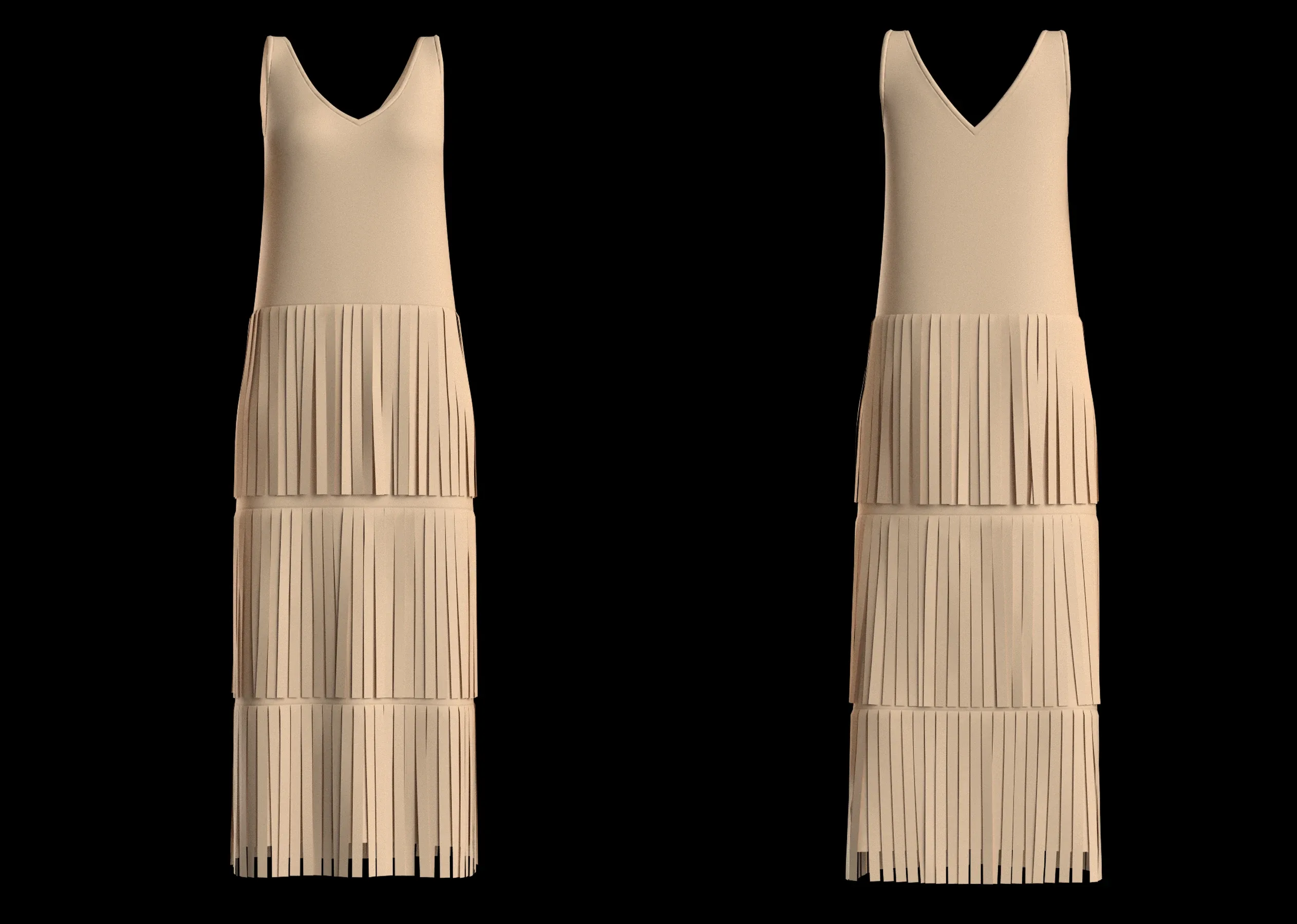 20 Women's Basic Long Dress + Zprj +Obj + Fbx