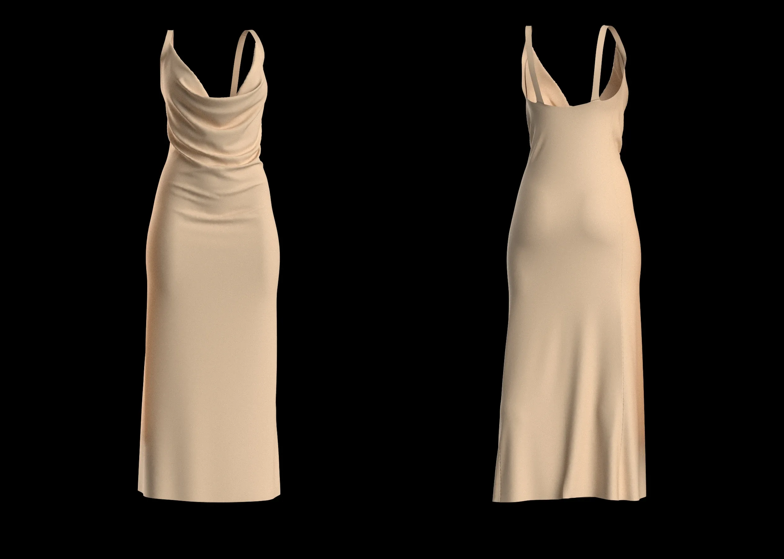 20 Women's Basic Long Dress + Zprj +Obj + Fbx