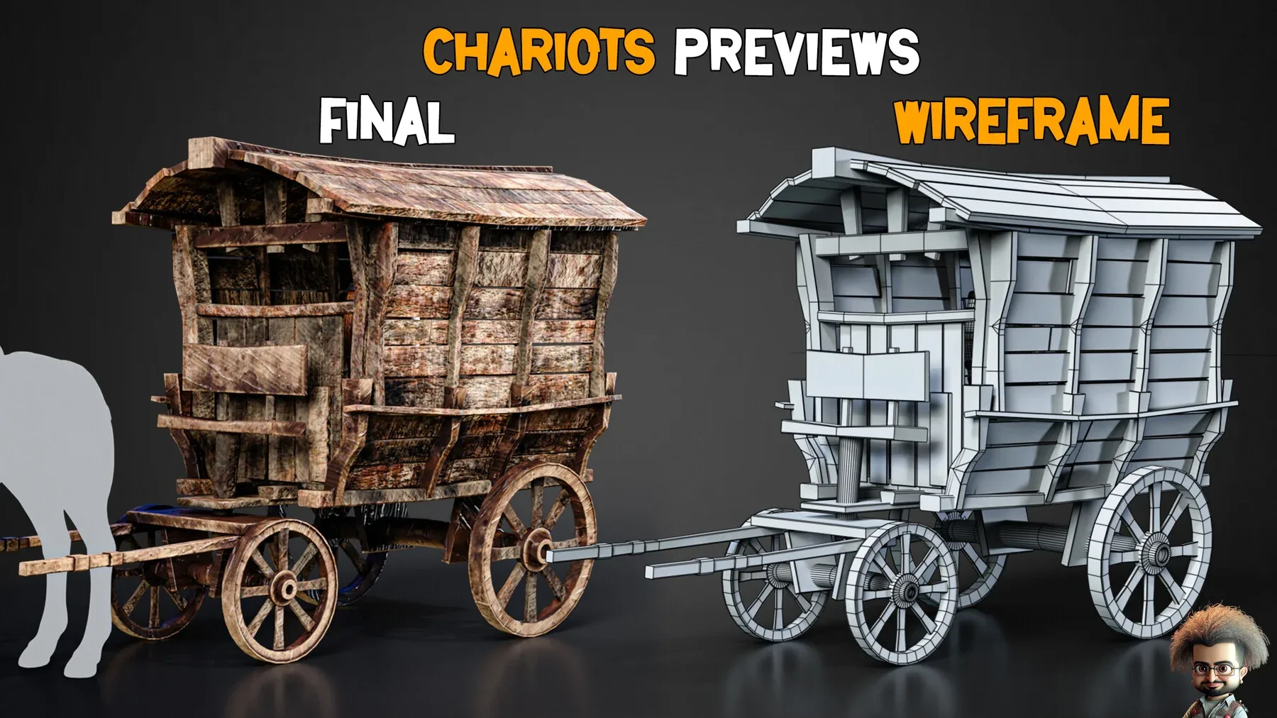 30 Chariots 3D Models + 4K Textures