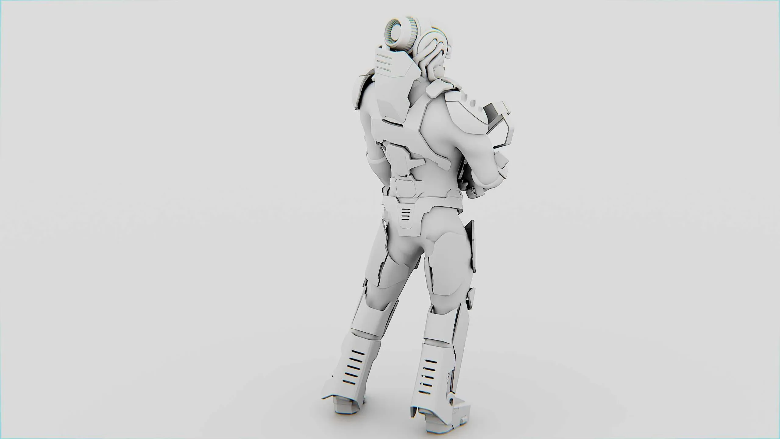 CYBORG SOLDIER RX-500  Auto-Rig Pro Rigged For Mixamo, Unreal Engine, Unity
