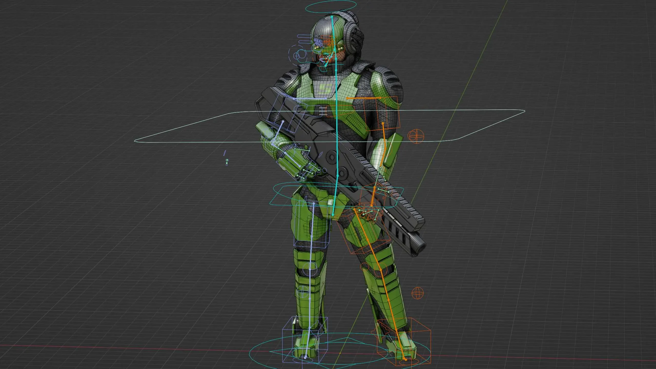 CYBORG SOLDIER RX-500  Auto-Rig Pro Rigged For Mixamo, Unreal Engine, Unity