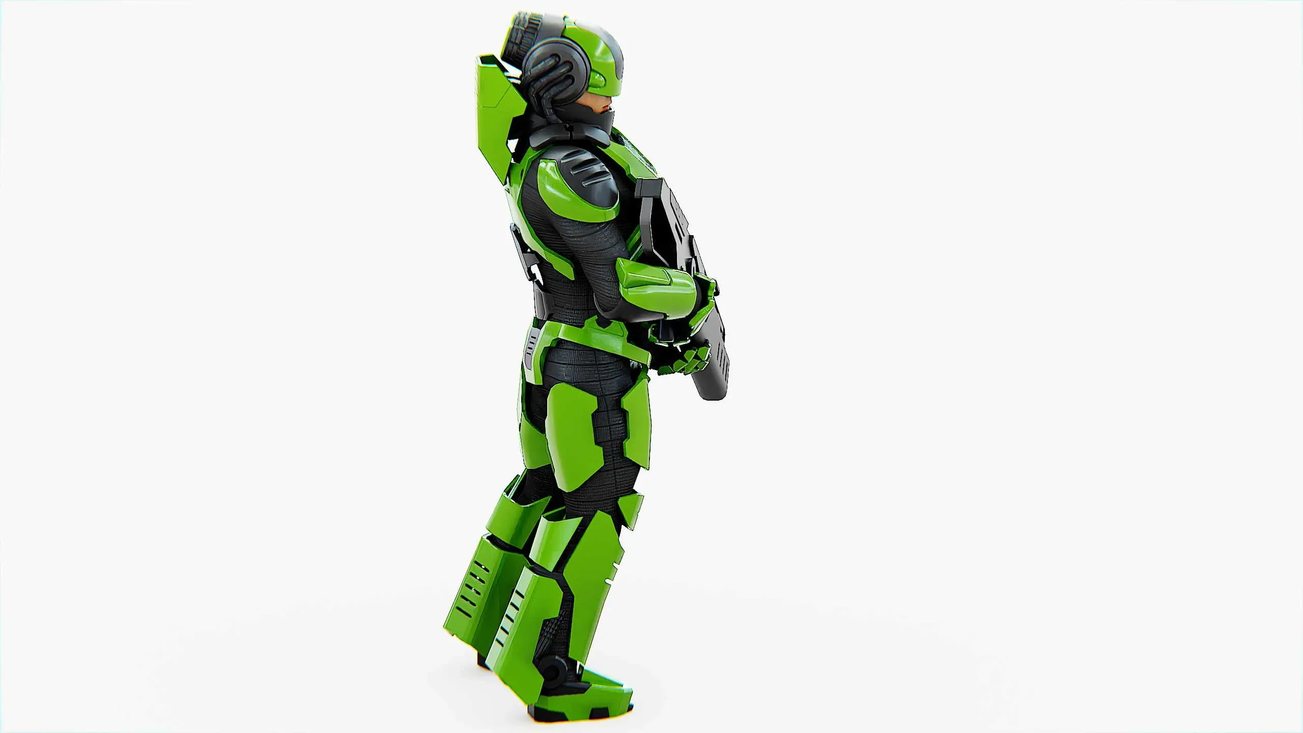CYBORG SOLDIER RX-500  Auto-Rig Pro Rigged For Mixamo, Unreal Engine, Unity