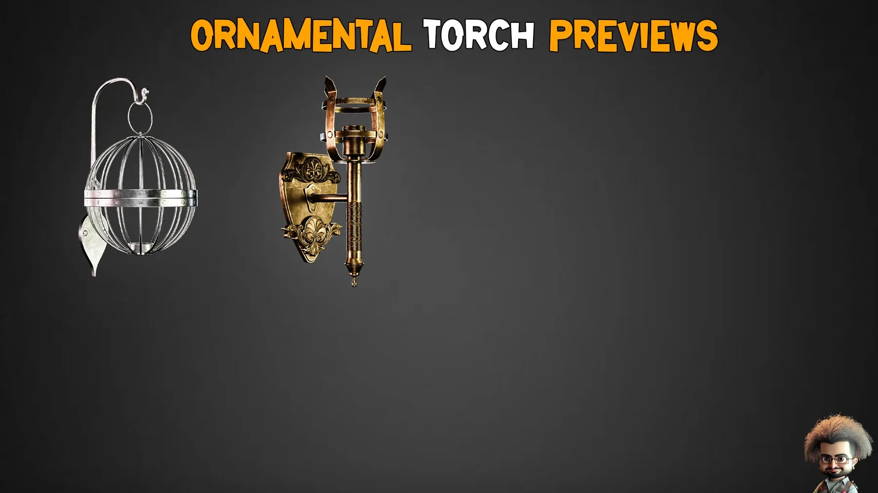 50 Ornamental Torches Models + Texture